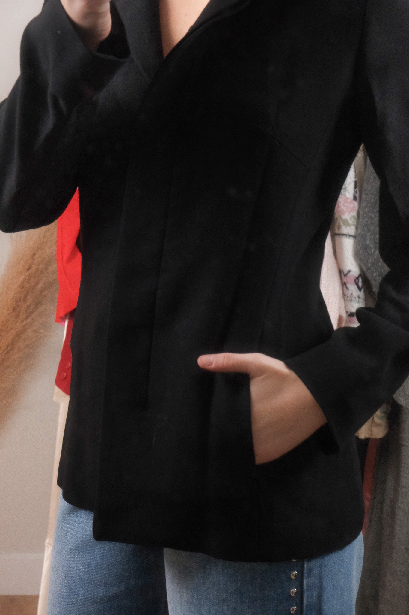 MaxMara x Vintage x Wool Blend Structured Blazer (4/6)