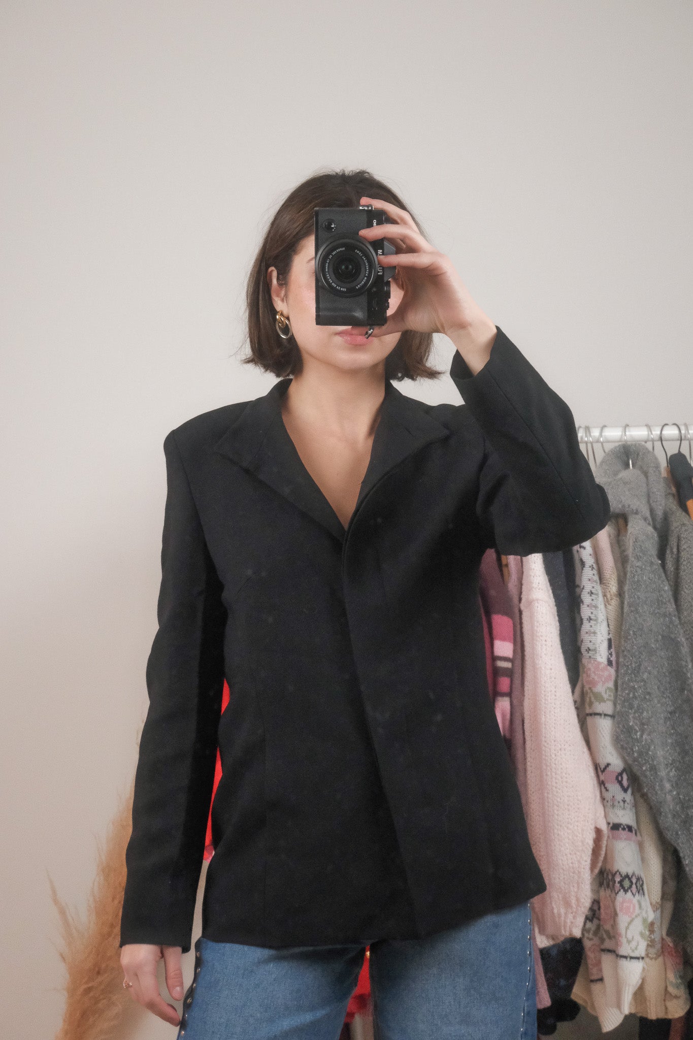 MaxMara x Vintage x Wool Blend Structured Blazer (4/6)