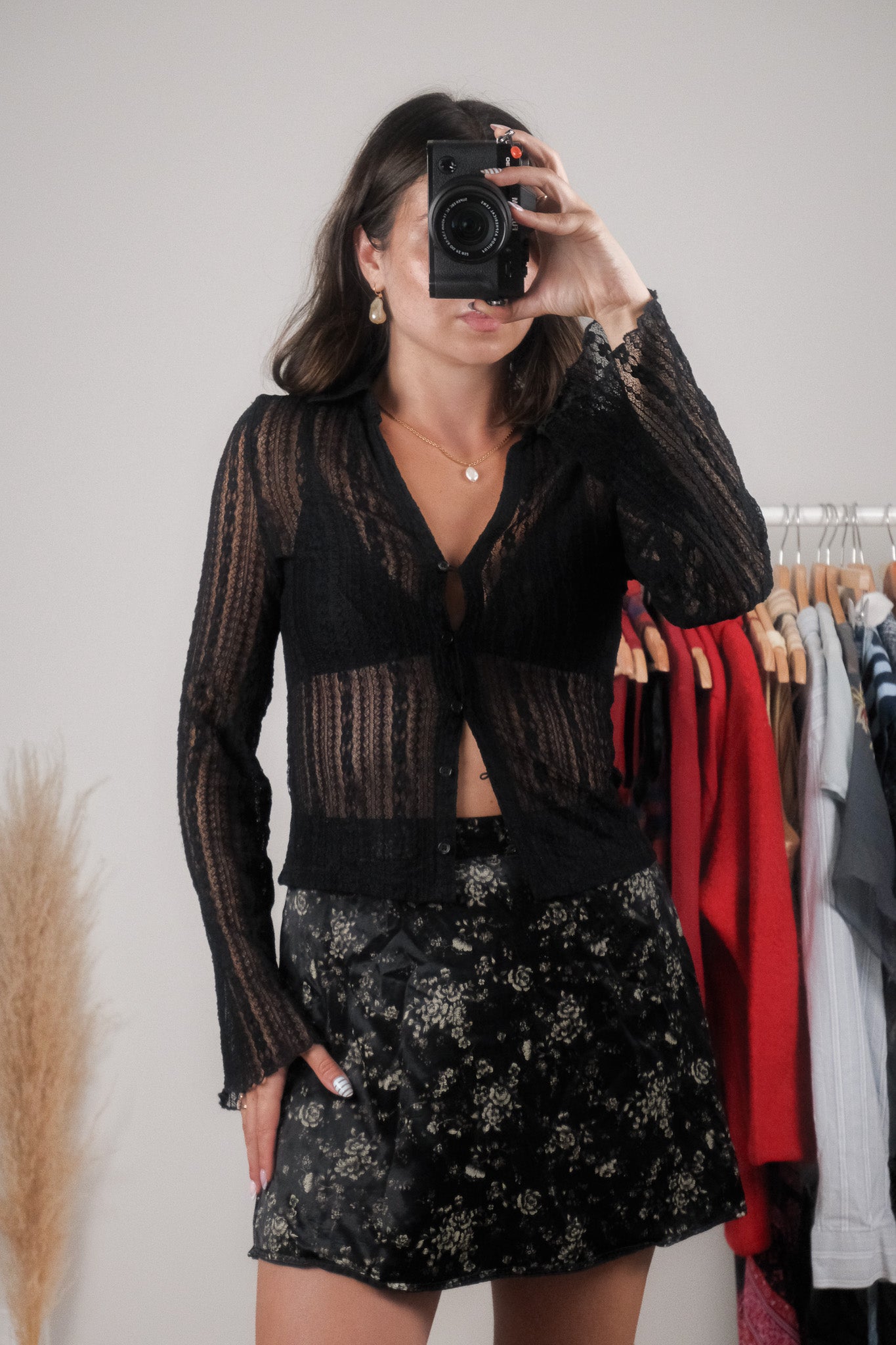 Vintage x Lace Collared Blouse (S)