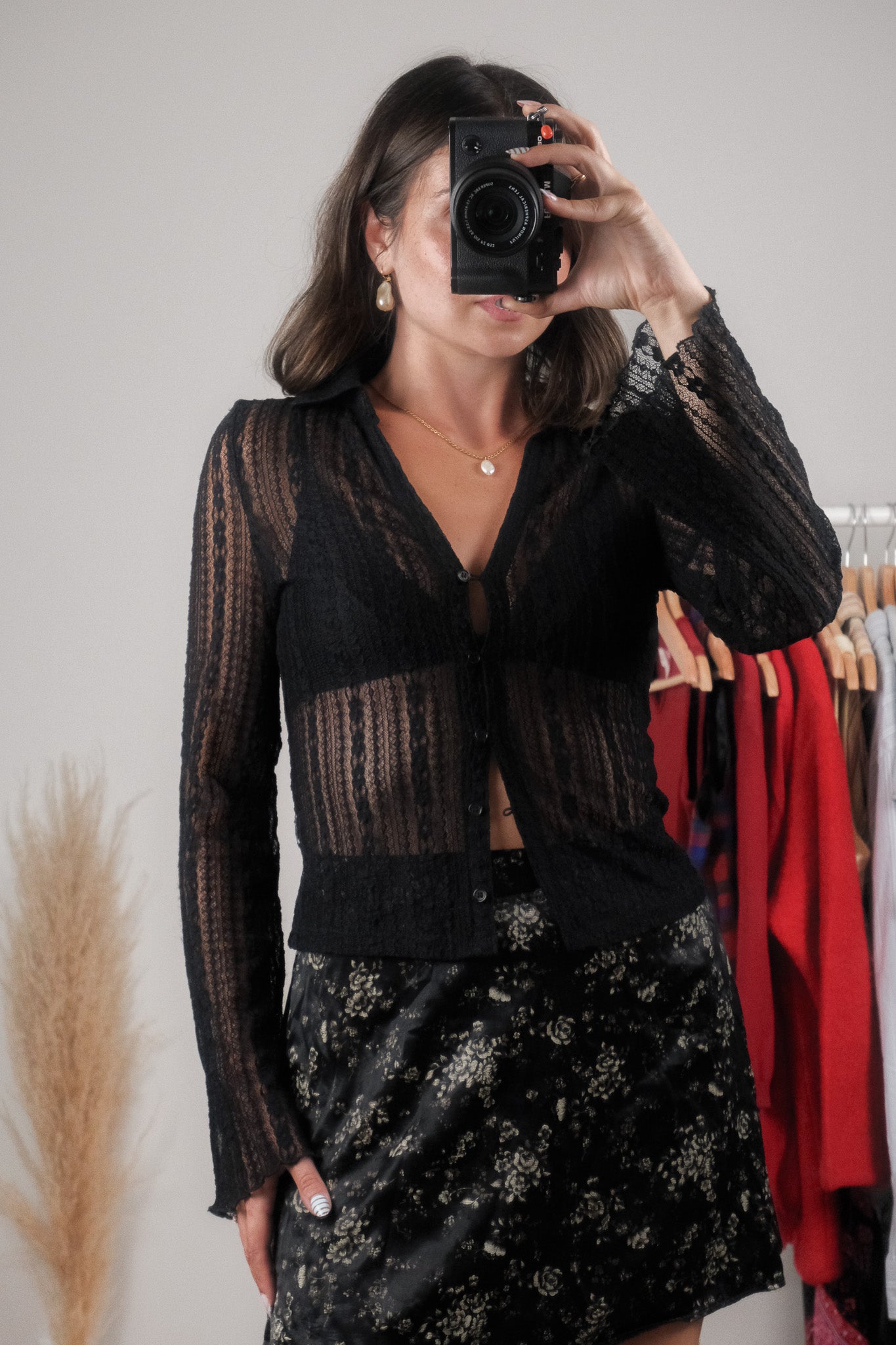 Vintage x Lace Collared Blouse (S)