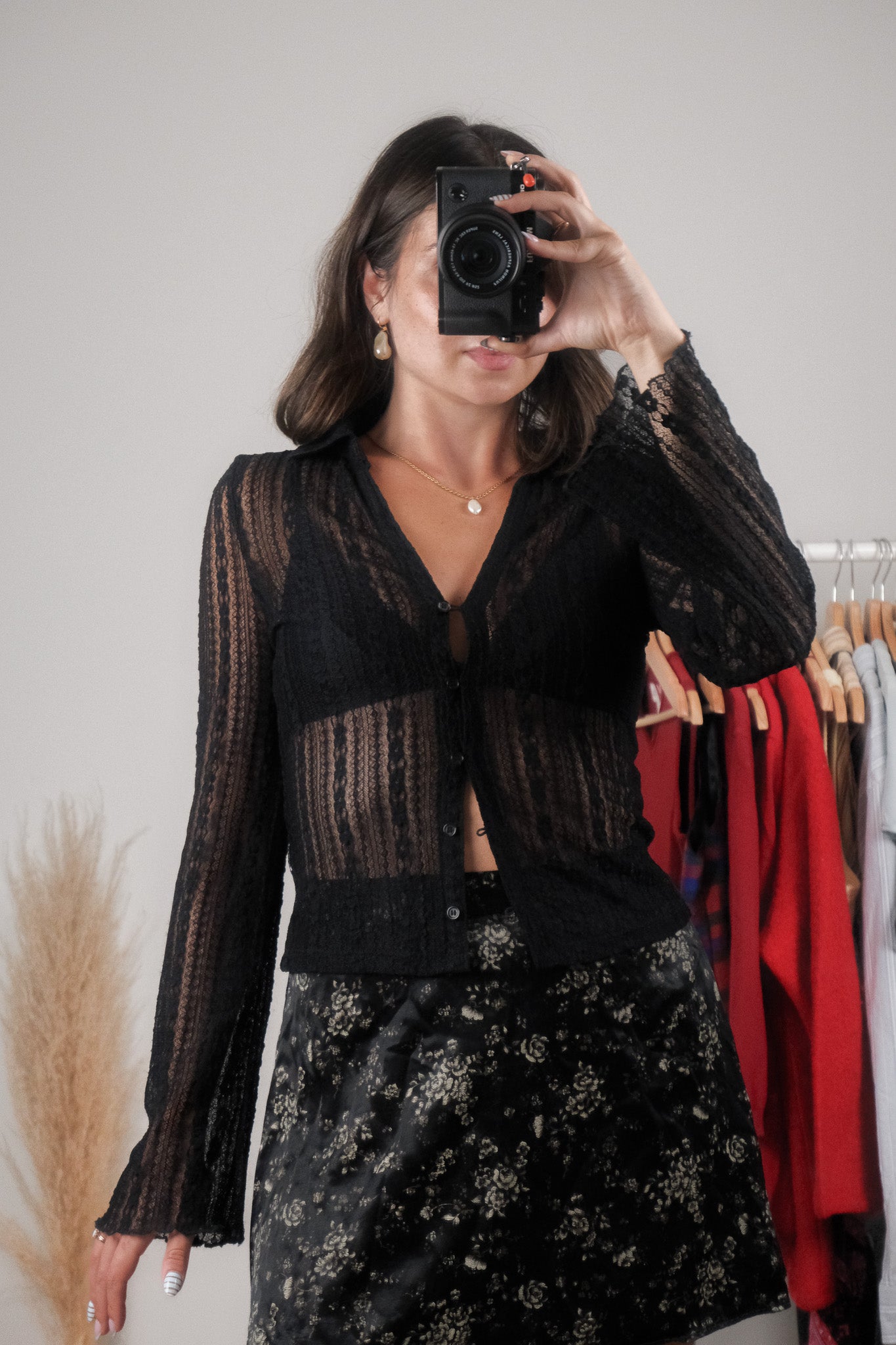 Vintage x Lace Collared Blouse (S)