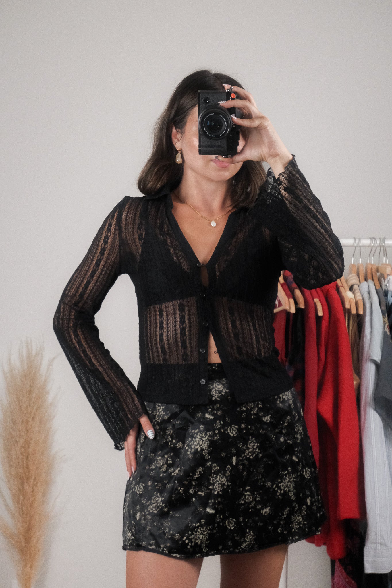 Vintage x Lace Collared Blouse (S)