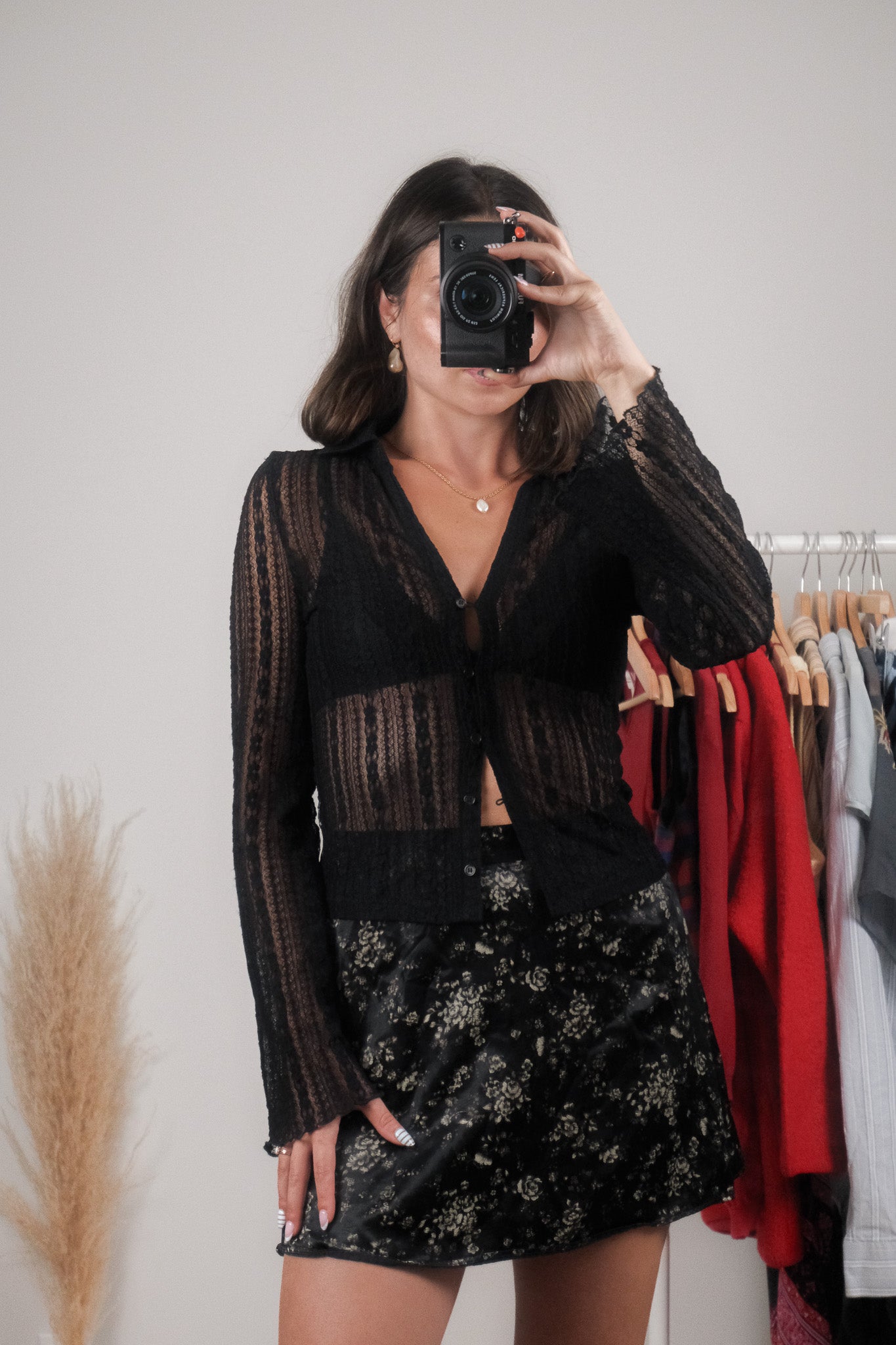Vintage x Lace Collared Blouse (S)