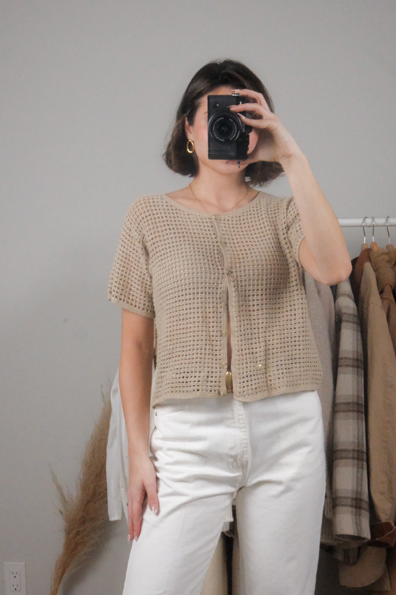 Vintage x Cotton Knit Short-Sleeve Knit (M)