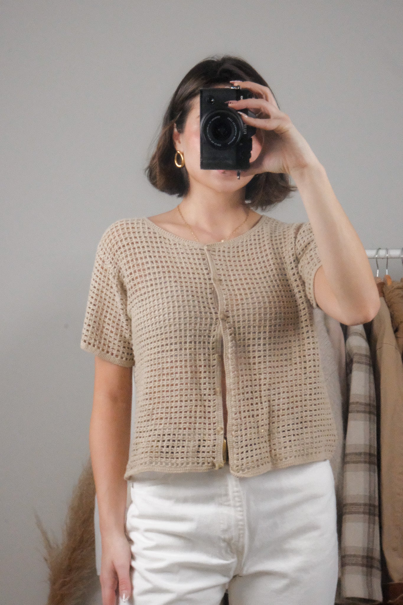 Vintage x Cotton Knit Short-Sleeve Knit (M)
