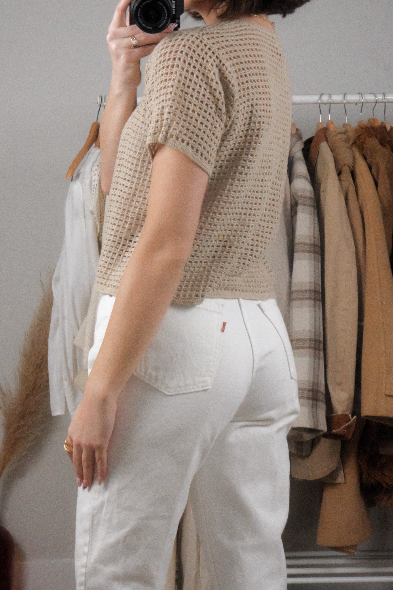 Vintage x Cotton Knit Short-Sleeve Knit (M)