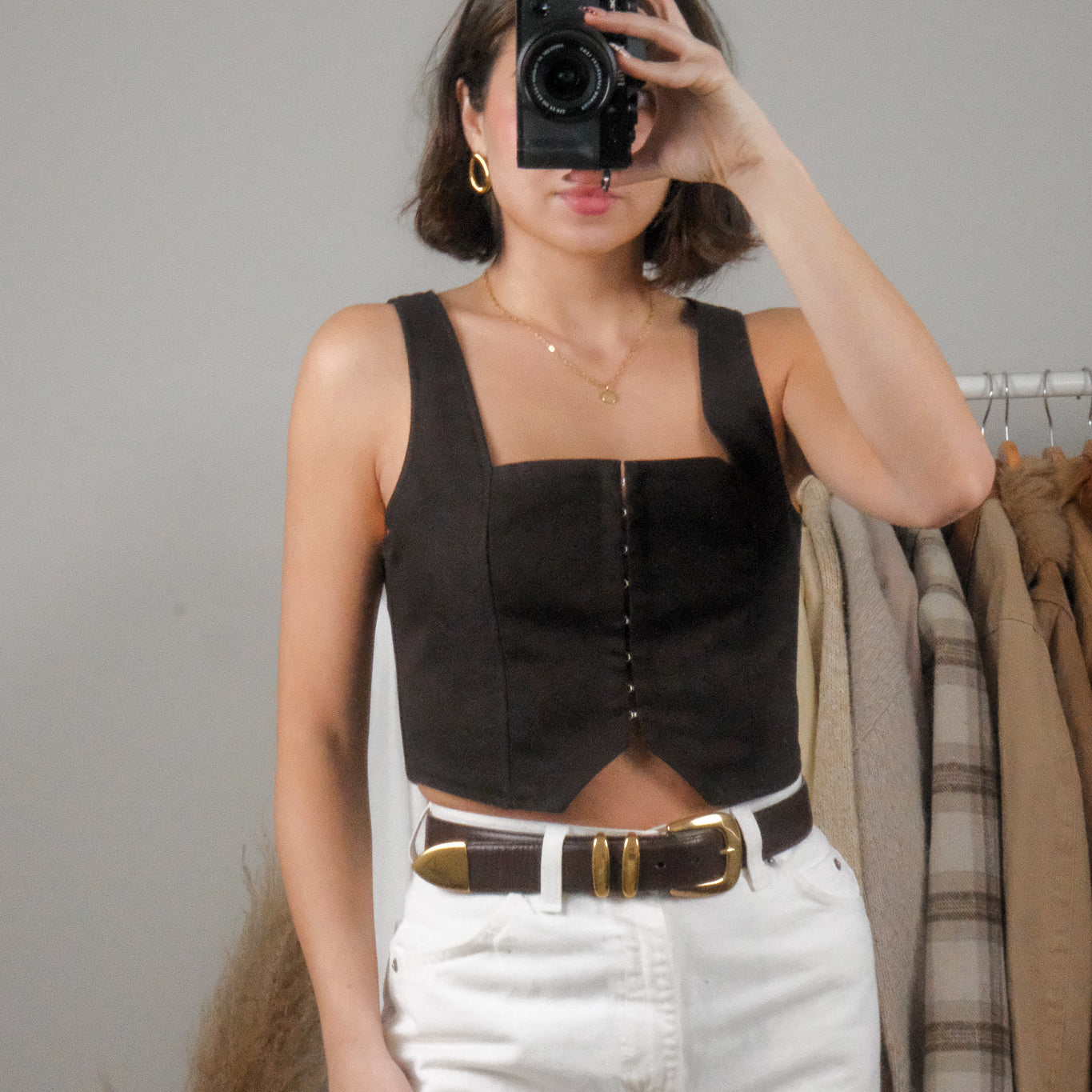 Modern x Ksubi Cropped Corset Top (M)