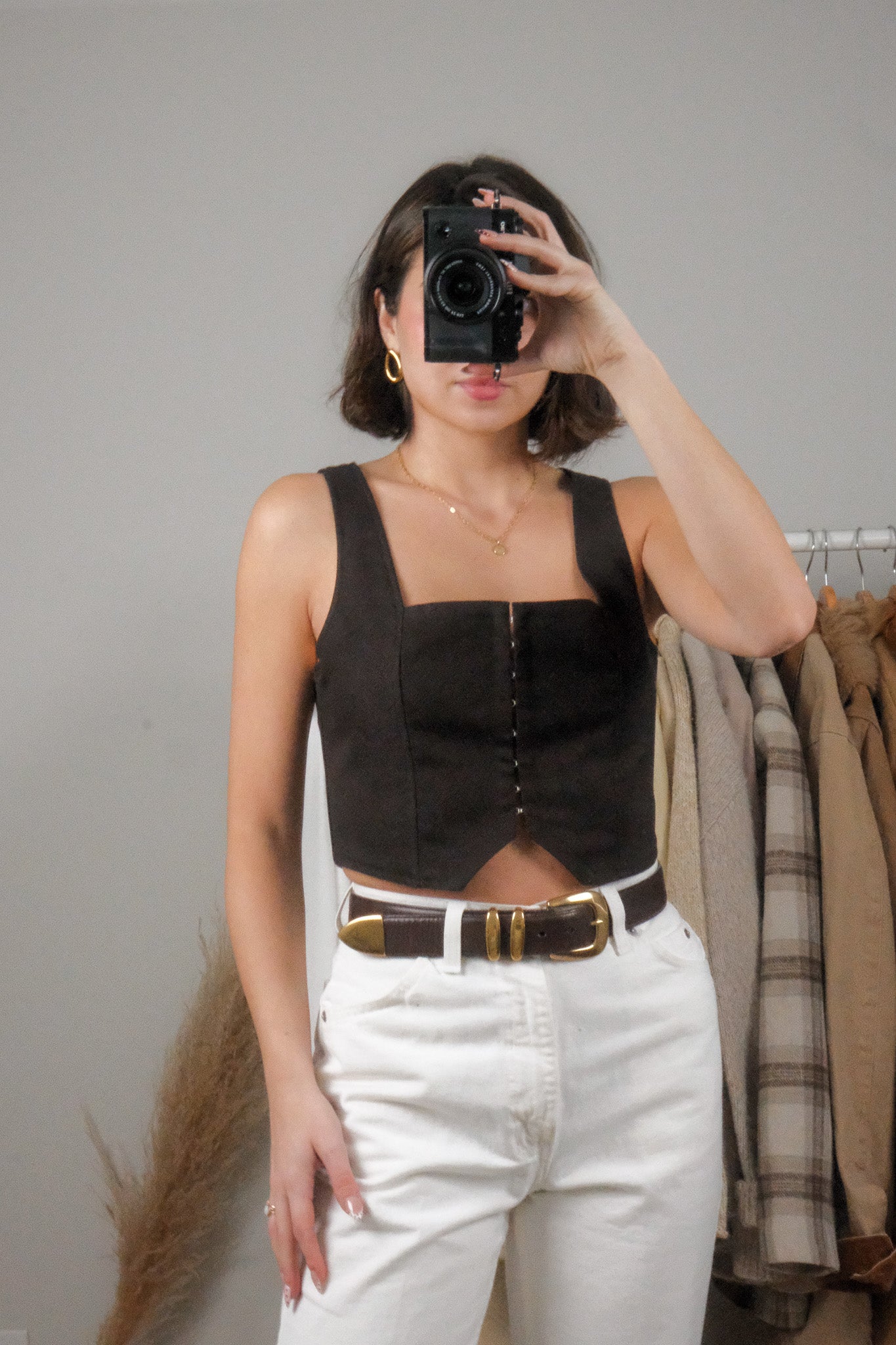 Modern x Ksubi Cropped Corset Top (M)