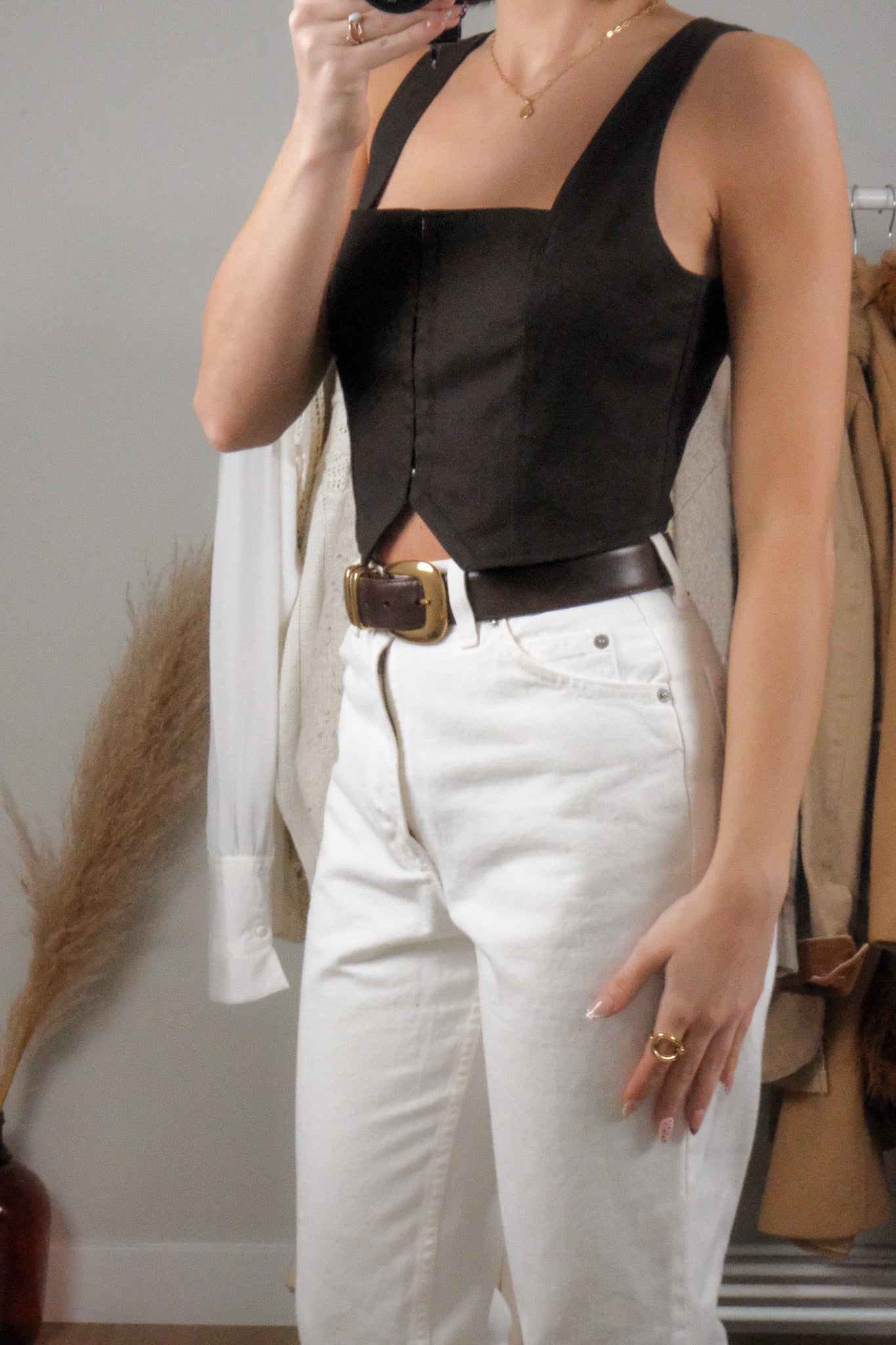 Modern x Ksubi Cropped Corset Top (M)
