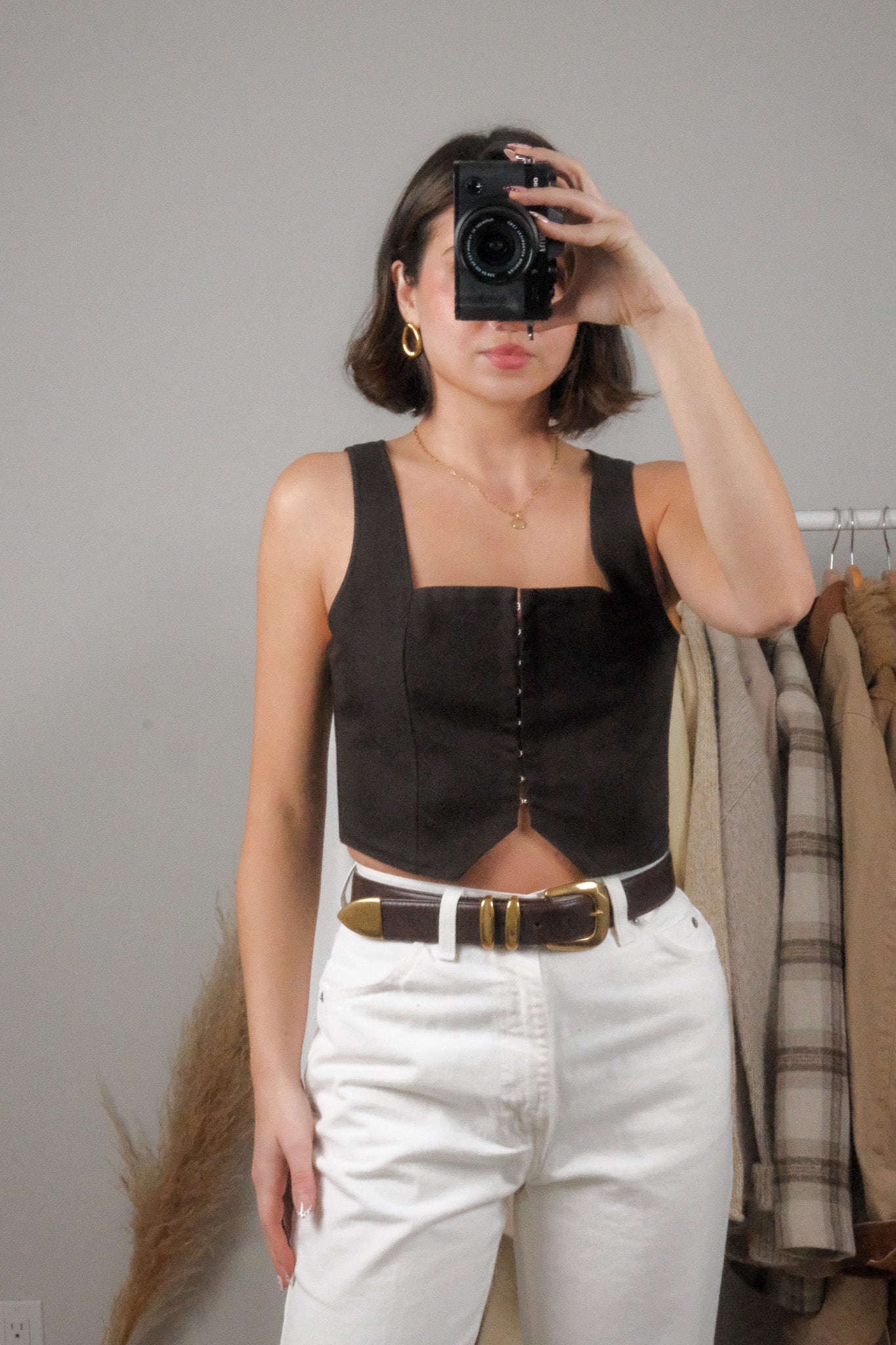 Modern x Ksubi Cropped Corset Top (M)