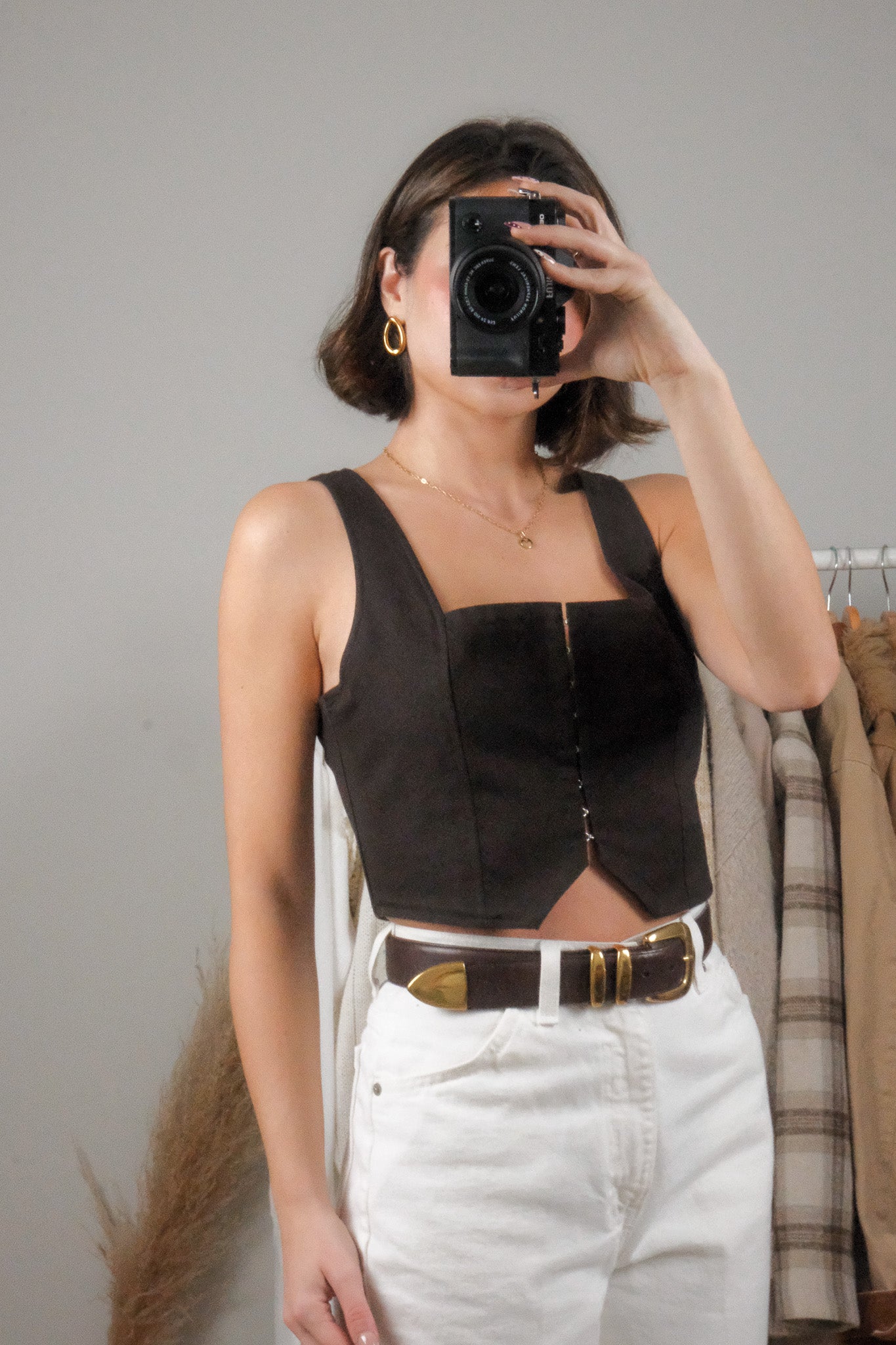 Modern x Ksubi Cropped Corset Top (M)