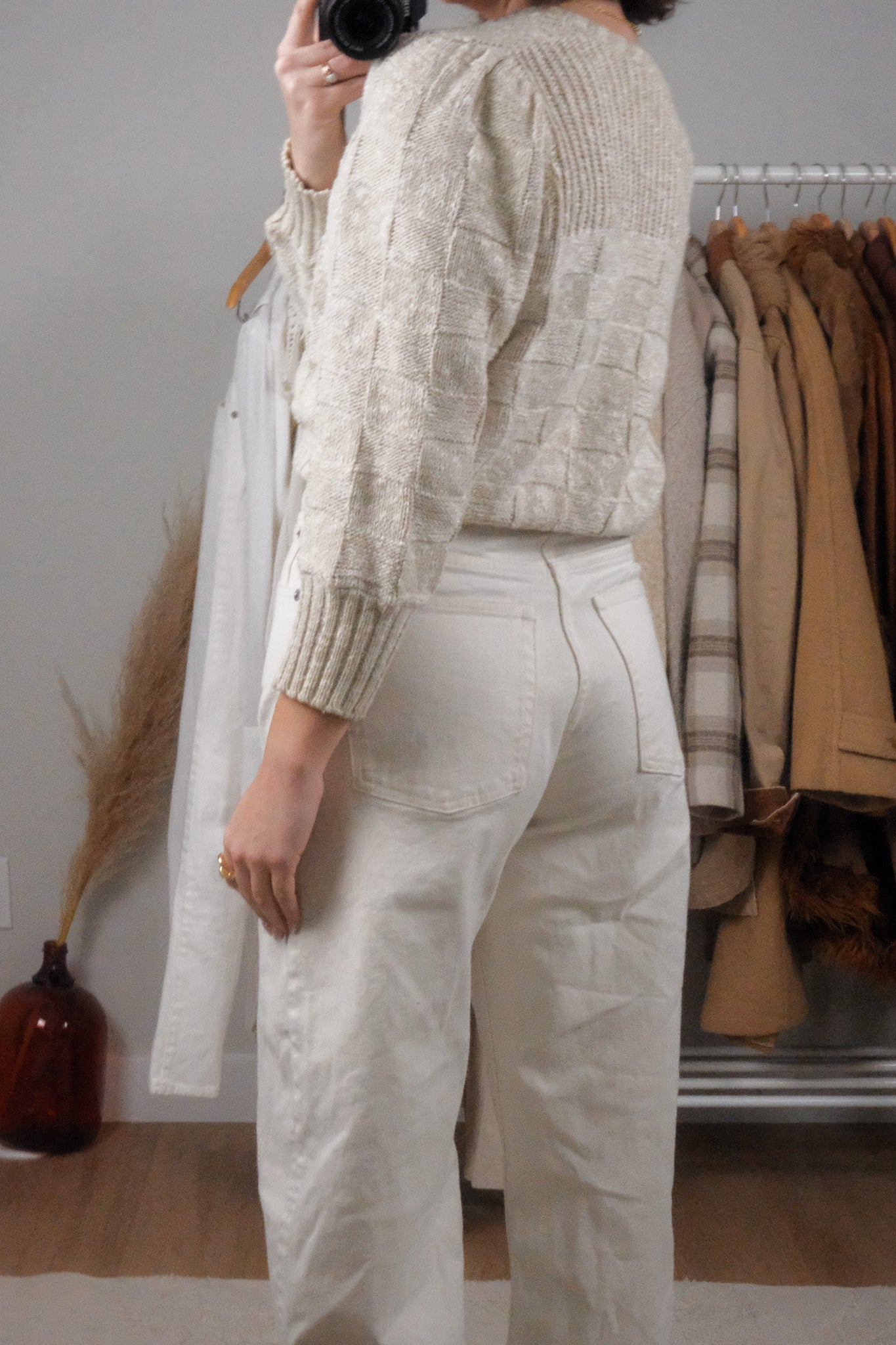 Made in Canada x Vintage x Checkered Cropped Cardigan (S/M)