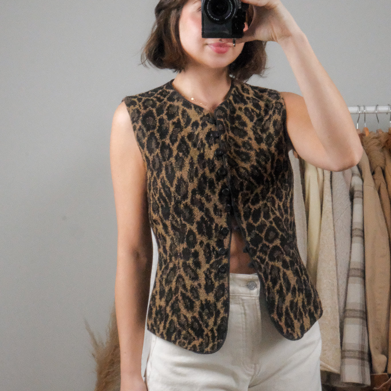 Made in Canada x Vintage x Wool Blend Cheetah Vest (6)