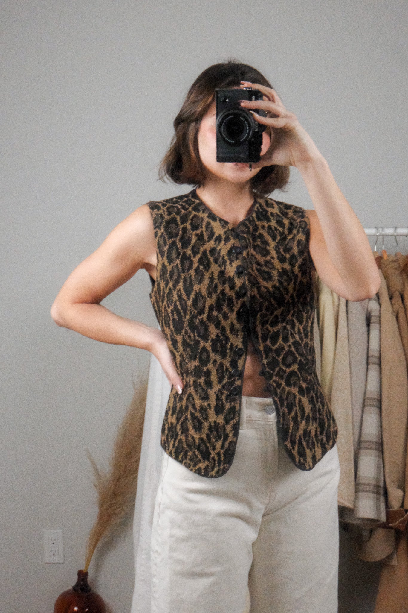 Made in Canada x Vintage x Wool Blend Cheetah Vest (6)