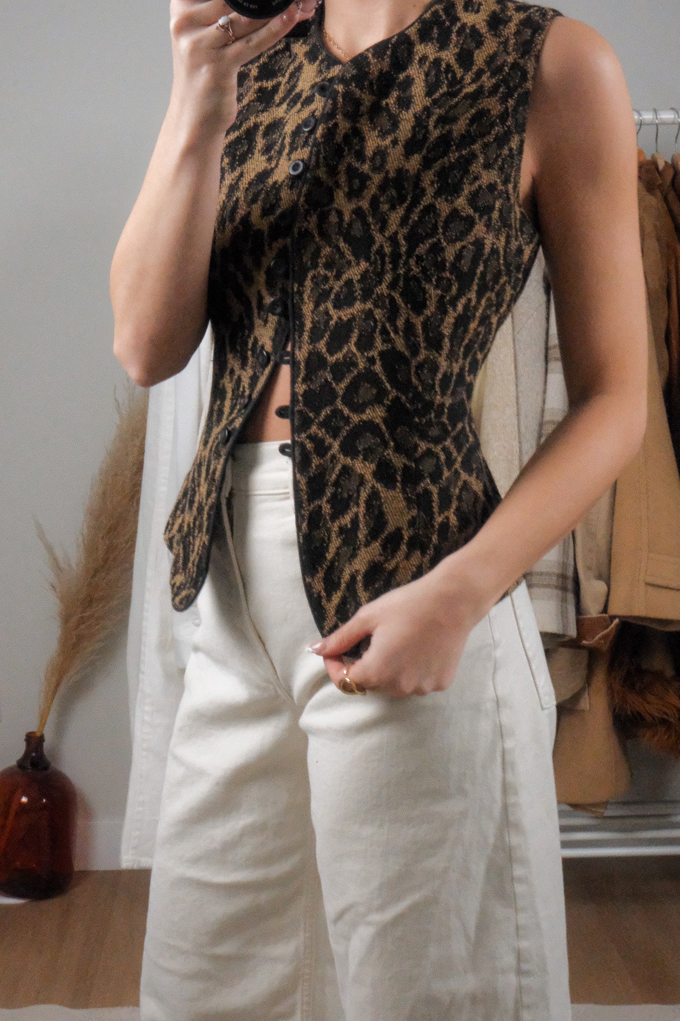 Made in Canada x Vintage x Wool Blend Cheetah Vest (6)