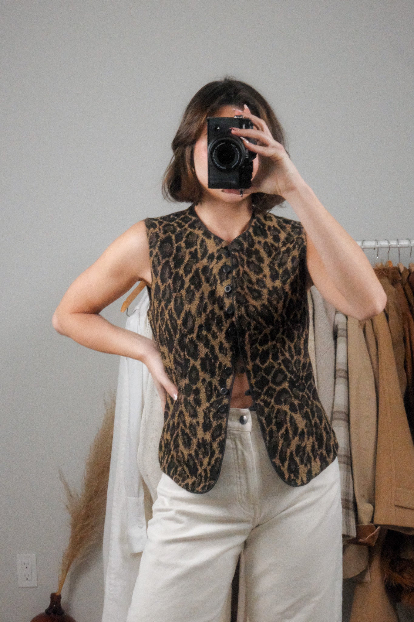 Made in Canada x Vintage x Wool Blend Cheetah Vest (6)