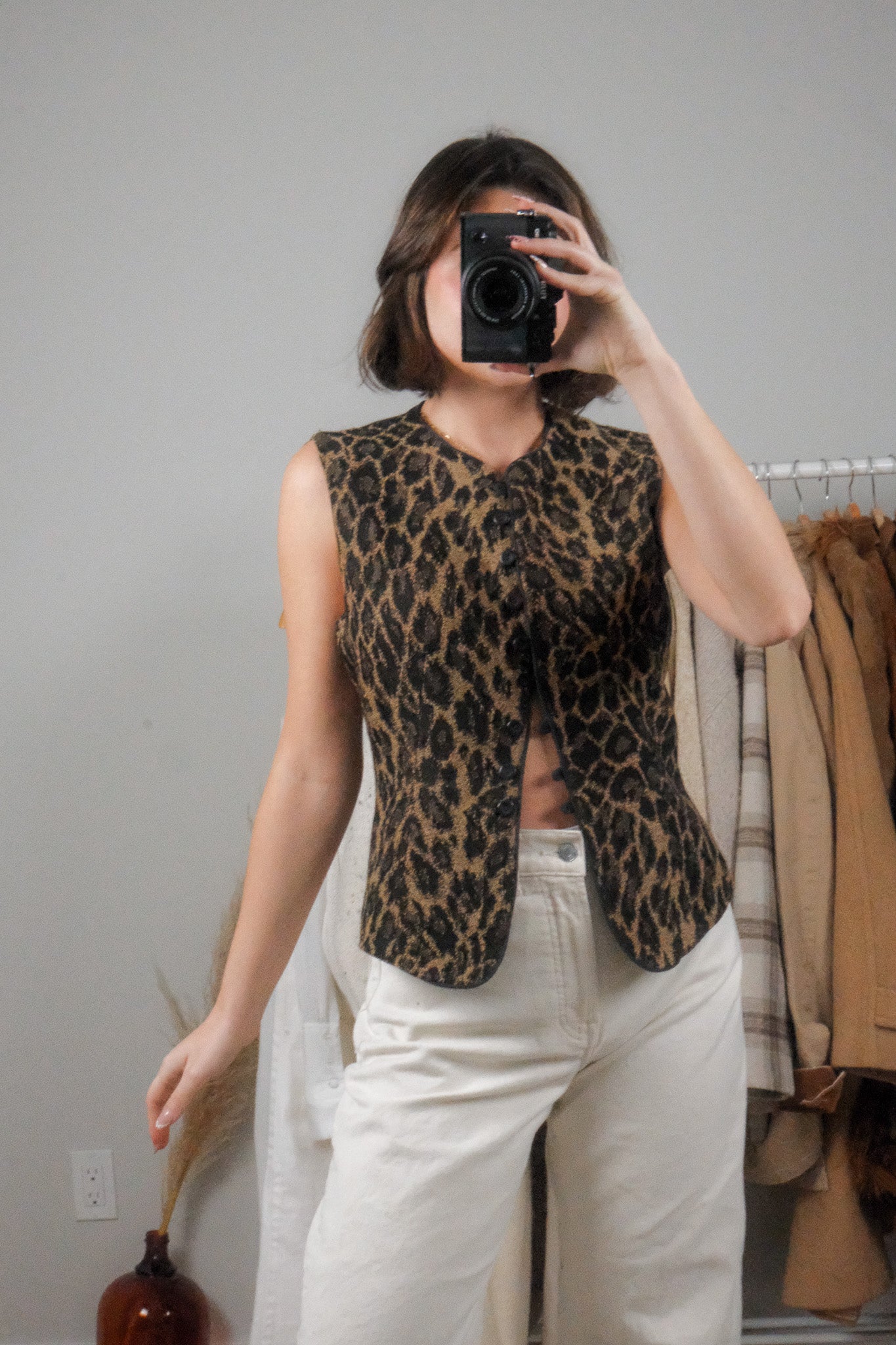 Made in Canada x Vintage x Wool Blend Cheetah Vest (6)
