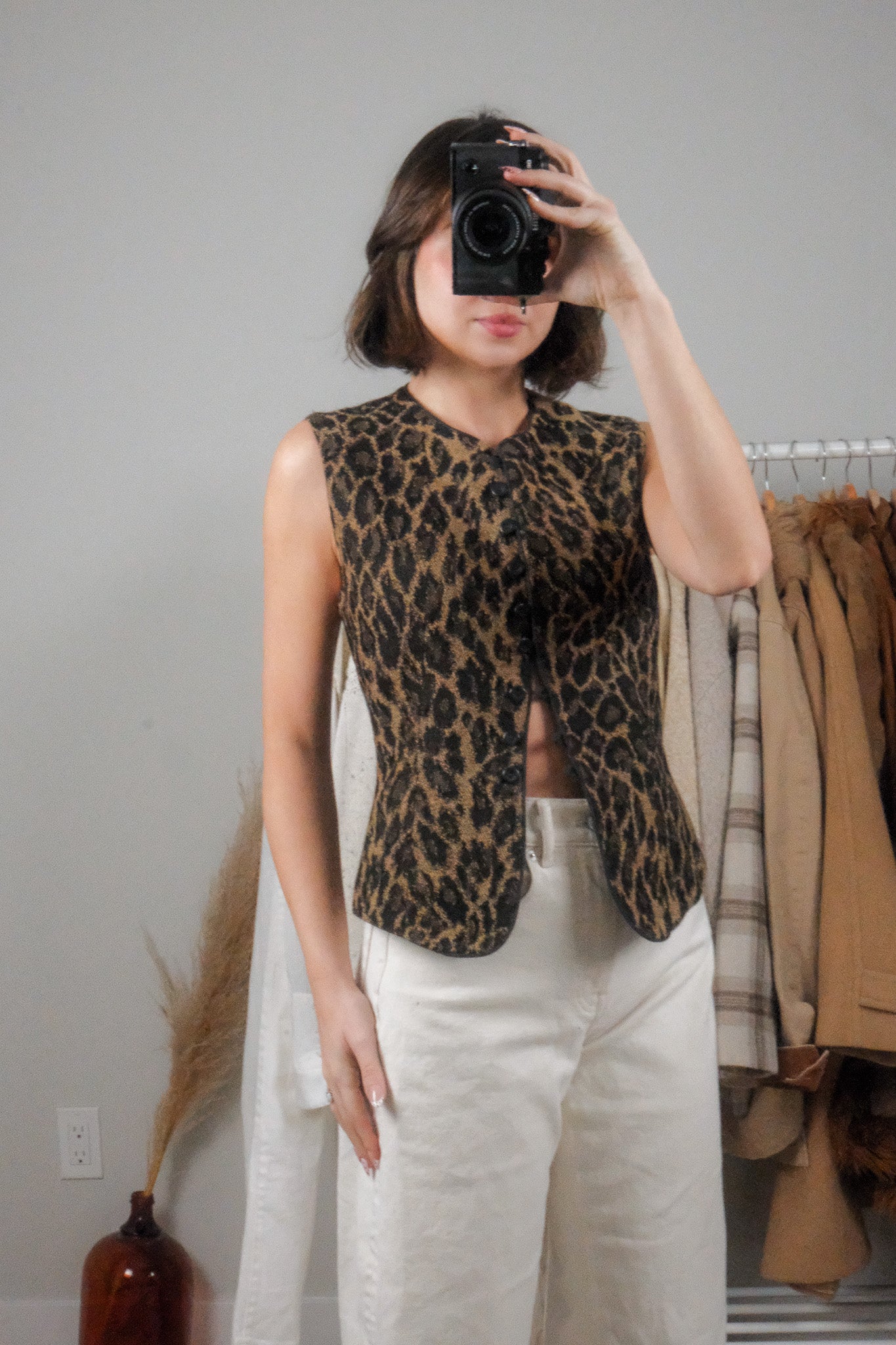 Made in Canada x Vintage x Wool Blend Cheetah Vest (6)