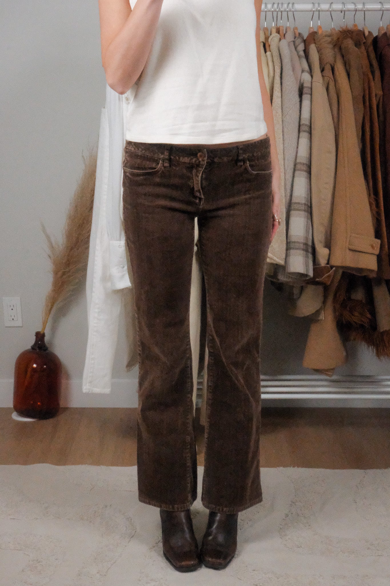 Vintage x Corduroy Low Rise Flare Pants (6)