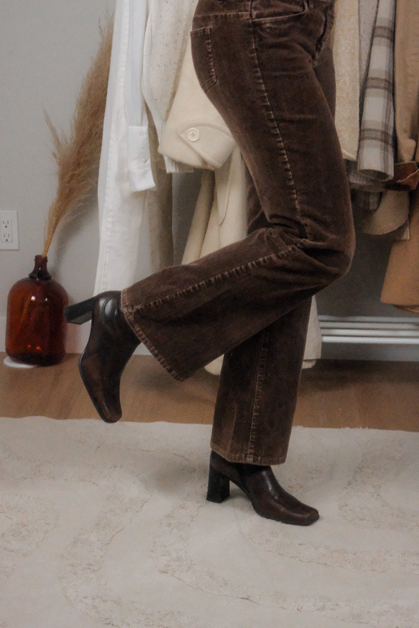 Vintage x Faux Leather Square Toe Boots (7)
