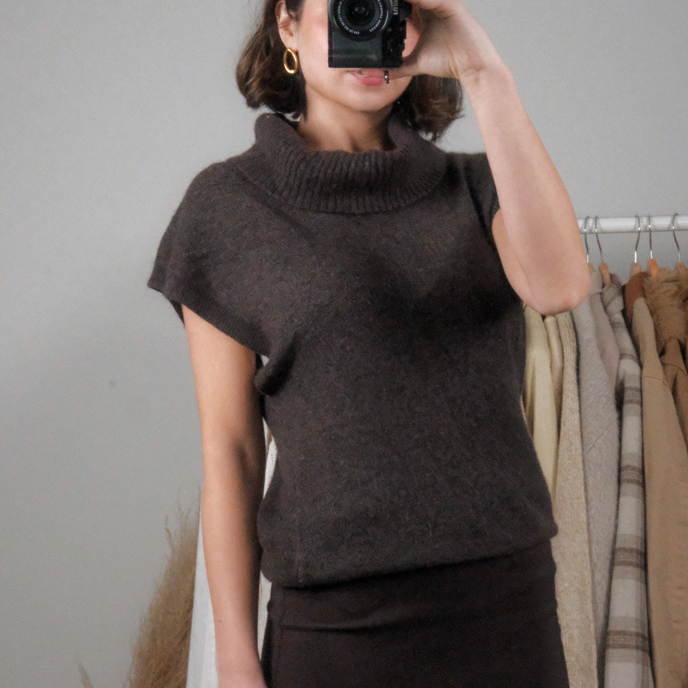 BCBG x Wool/Angora Blend Turtleneck Top (M/L)