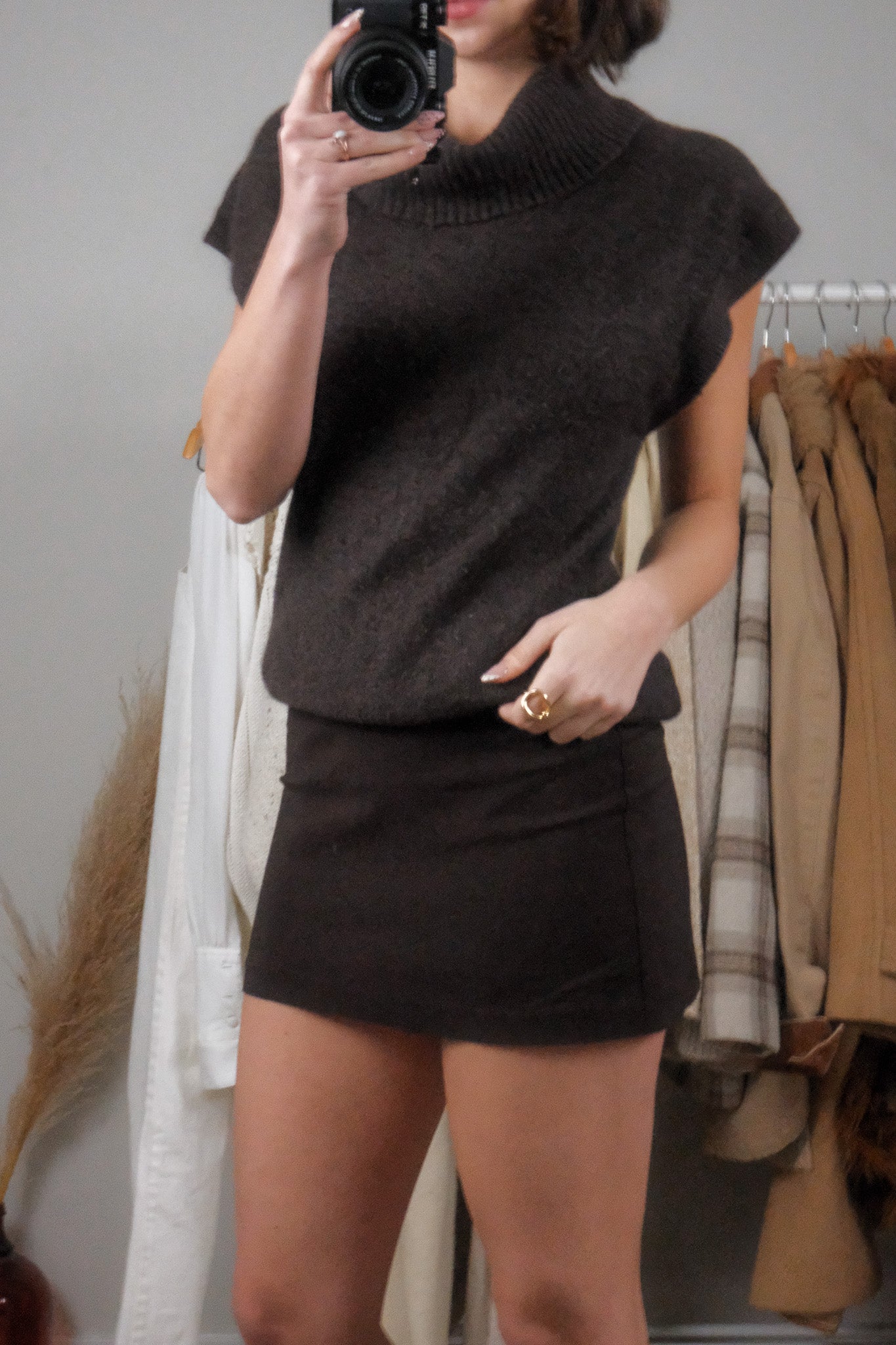 BCBG x Wool/Angora Blend Turtleneck Top (M/L)