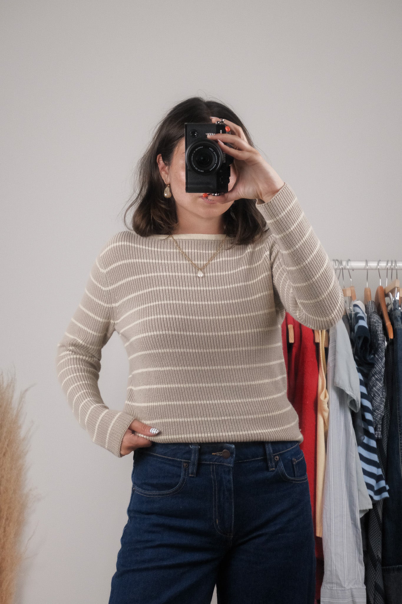 Vintage x Boat Neck Striped Knit (S/M)
