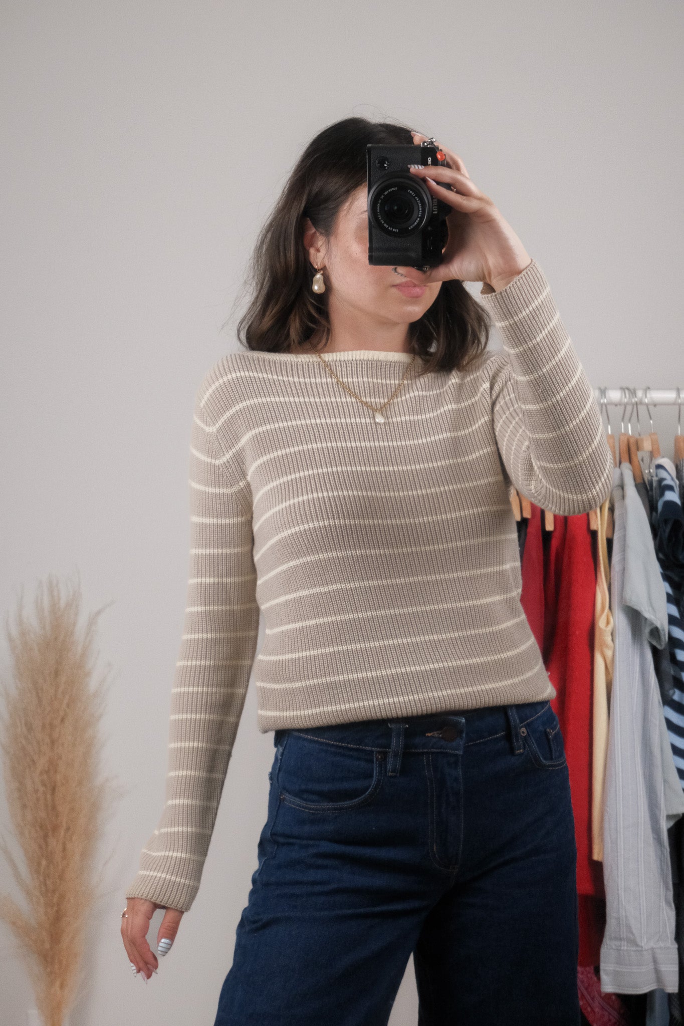 Vintage x Boat Neck Striped Knit (S/M)