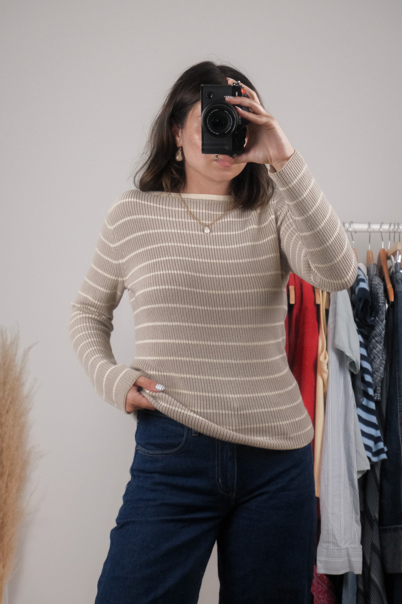 Vintage x Boat Neck Striped Knit (S/M)