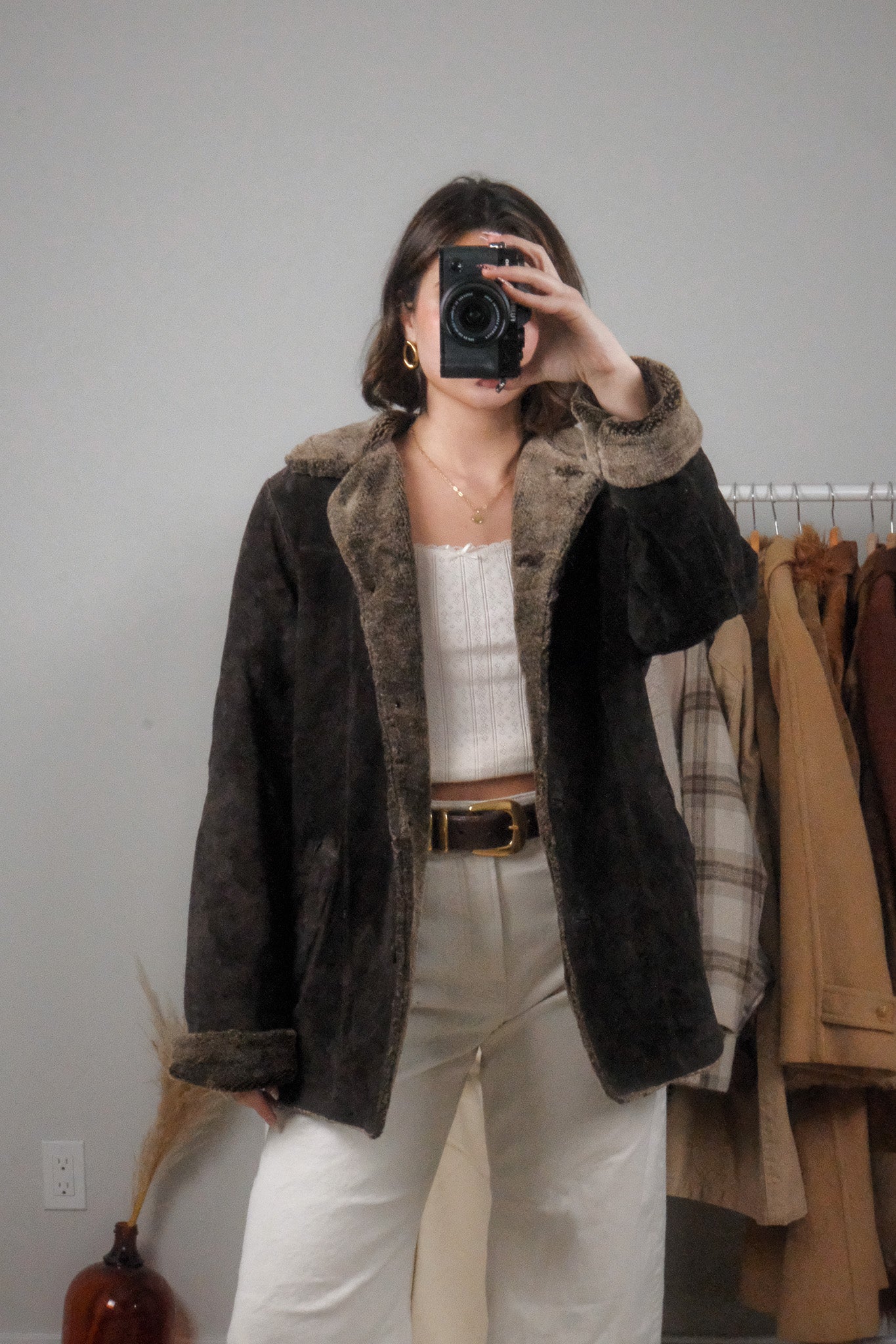 Vintage x Eddie Bauer x Genuine Suede & Faux Fur Jacket (M)