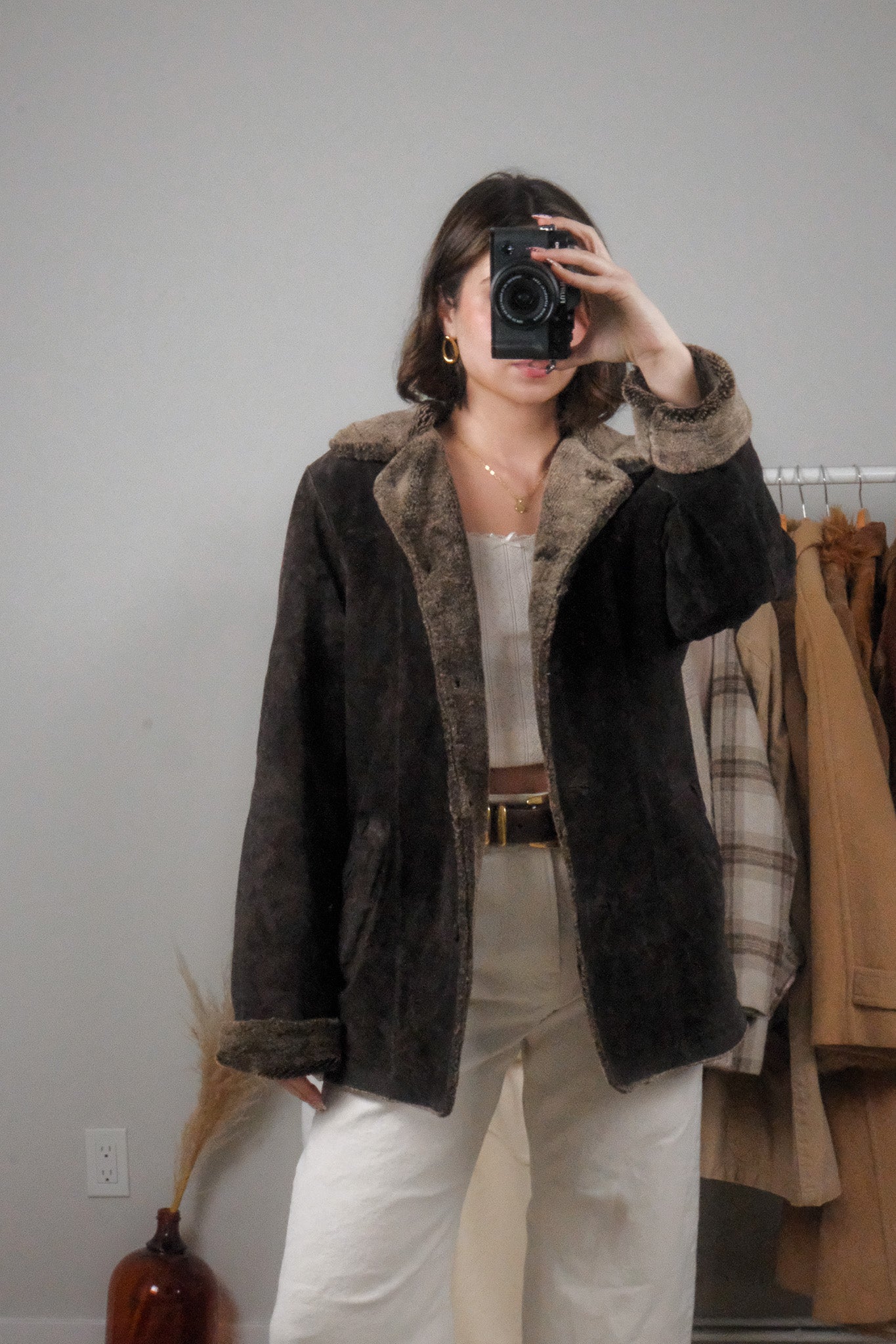 Vintage x Eddie Bauer x Genuine Suede & Faux Fur Jacket (M)