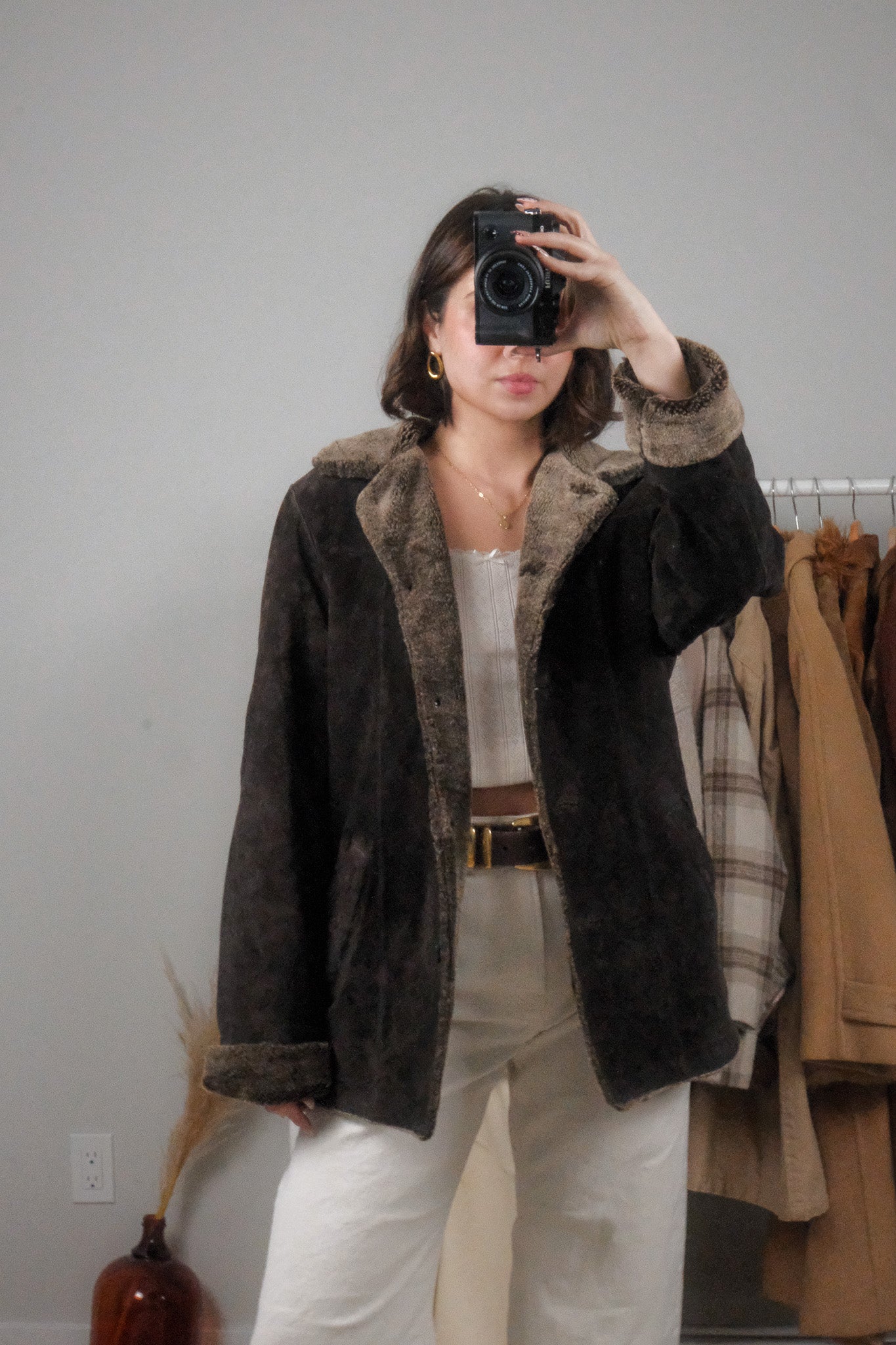 Vintage x Eddie Bauer x Genuine Suede & Faux Fur Jacket (M)