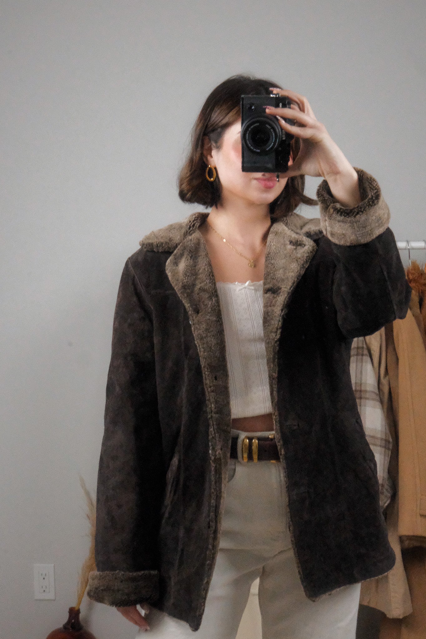 Vintage x Eddie Bauer x Genuine Suede & Faux Fur Jacket (M)