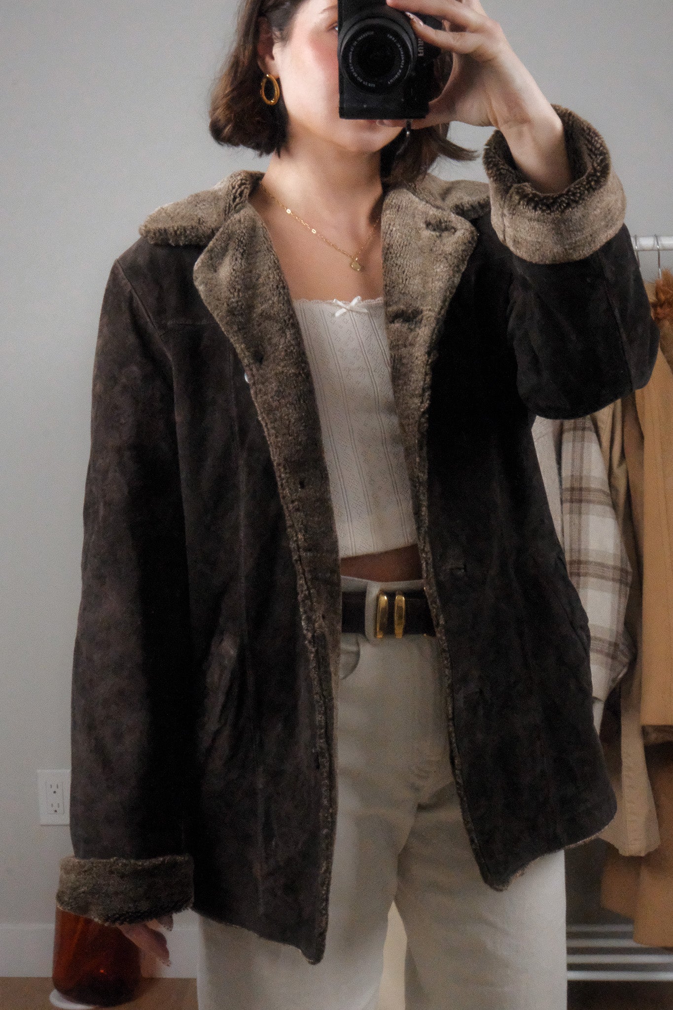 Vintage x Eddie Bauer x Genuine Suede & Faux Fur Jacket (M)