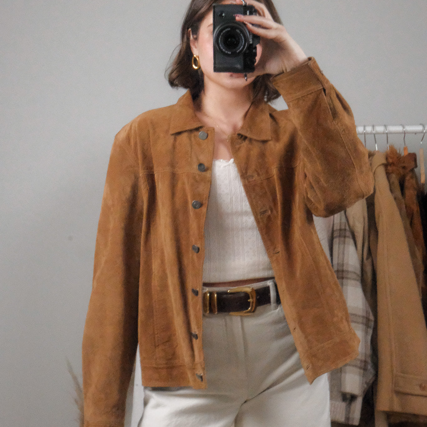 Vintage x Suede Overcoat (L)
