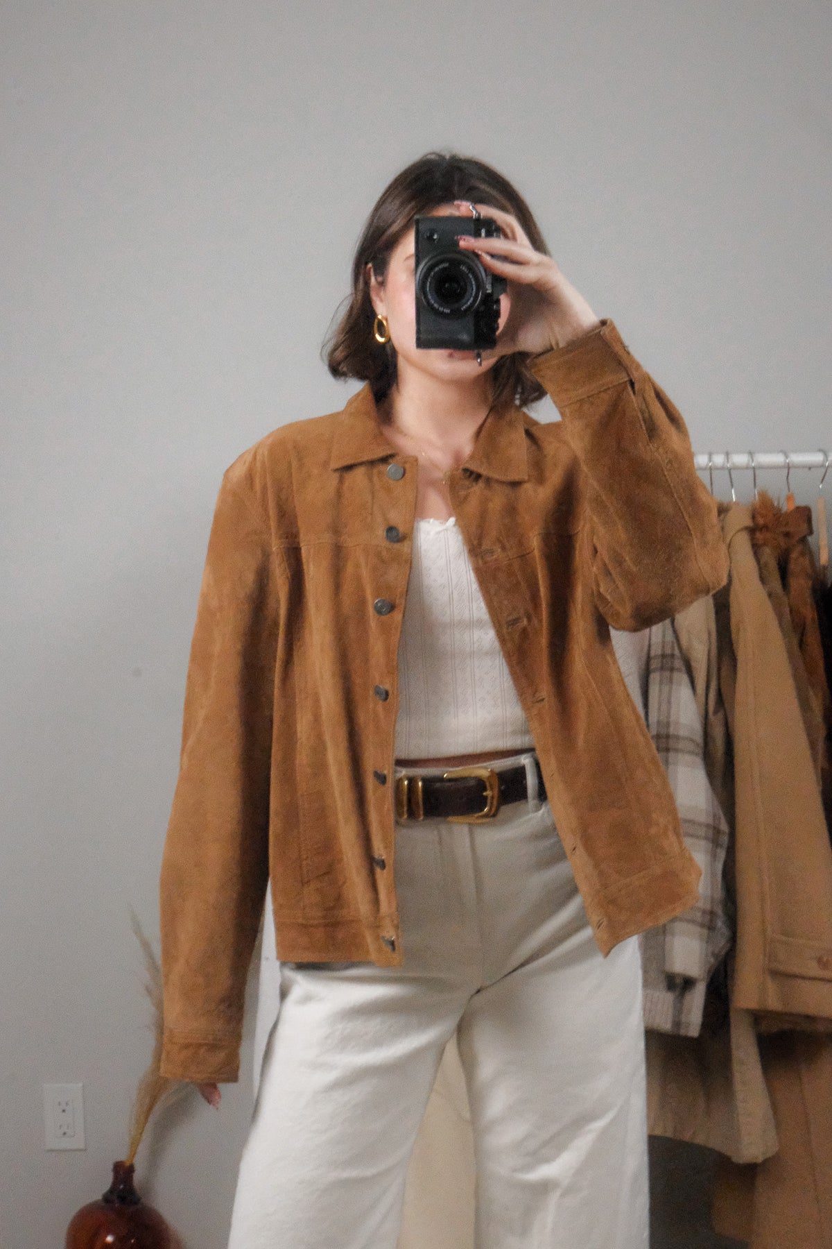 Vintage x Suede Overcoat (L)