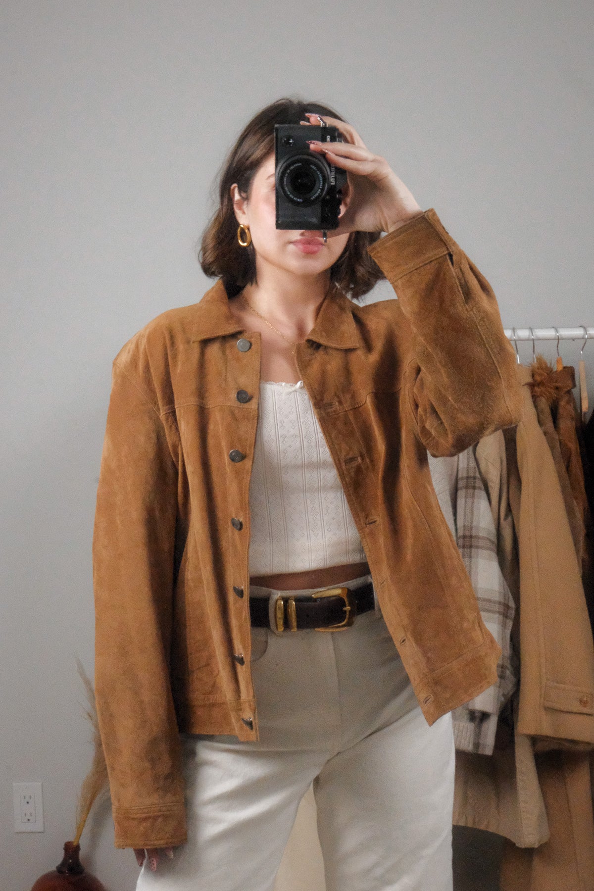 Vintage x Suede Overcoat (L)