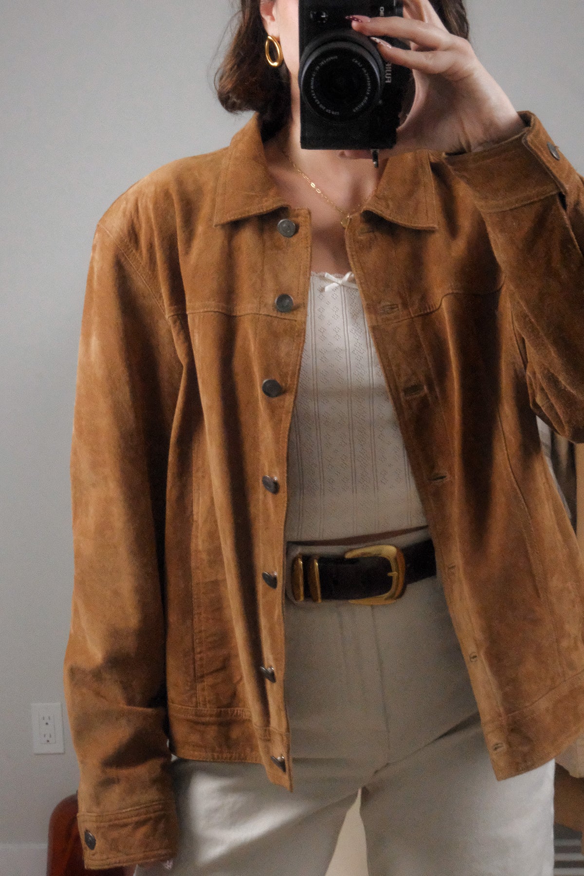 Vintage x Suede Overcoat (L)