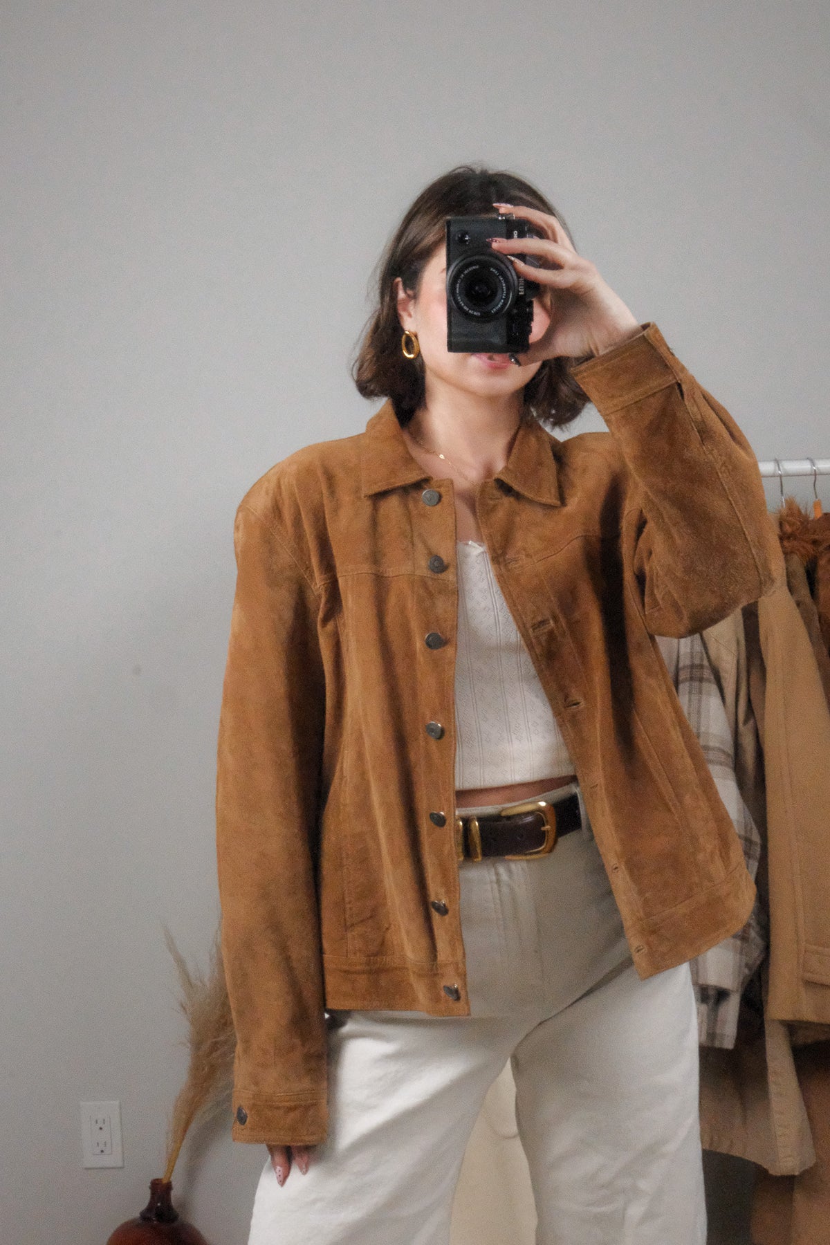 Vintage x Suede Overcoat (L)