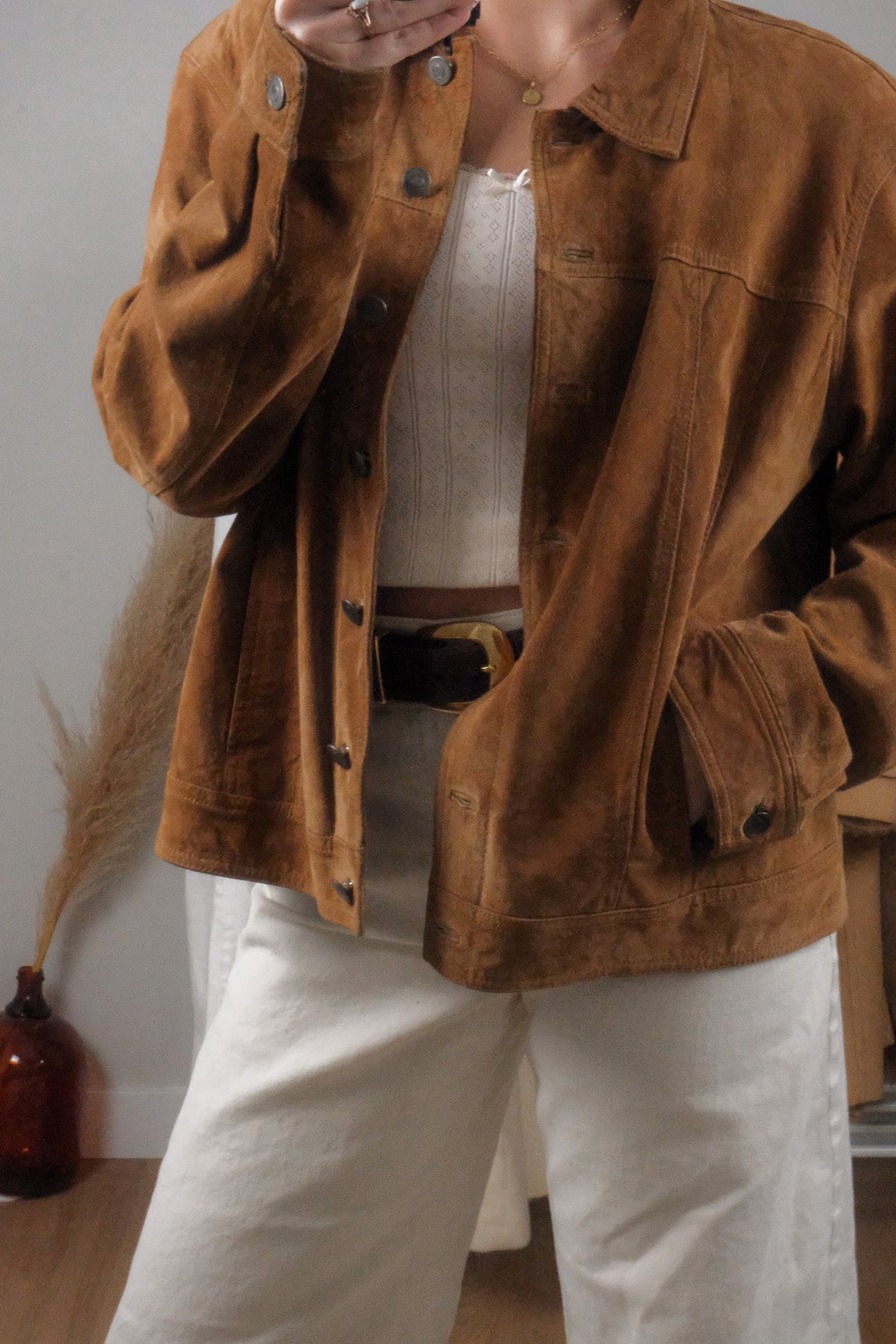 Vintage x Suede Overcoat (L)