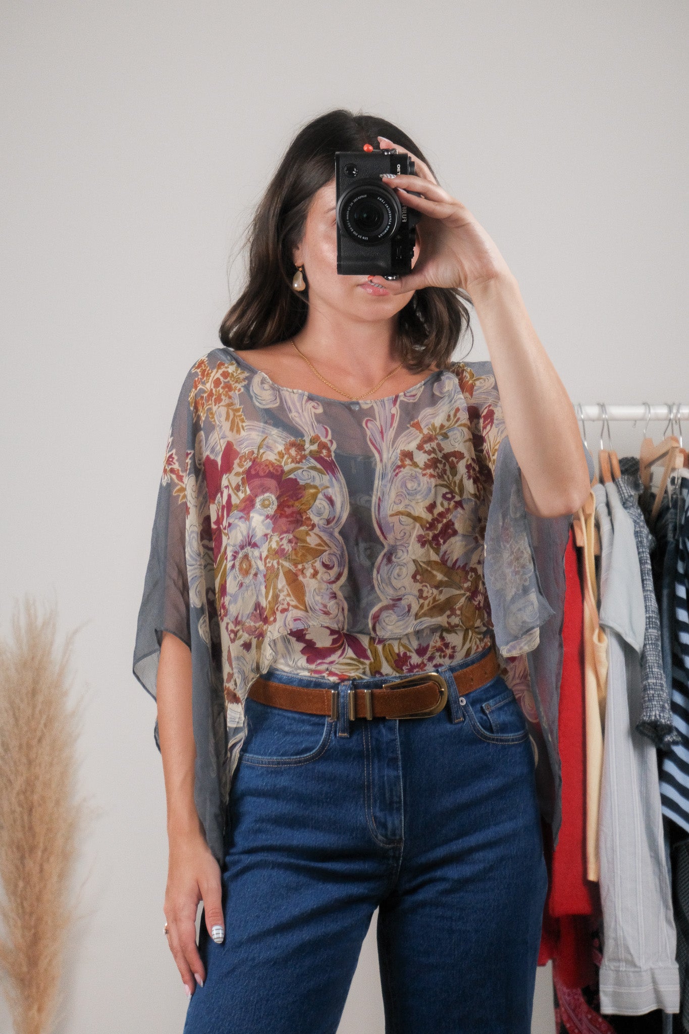 Silk x Patterned Layered Top (S)