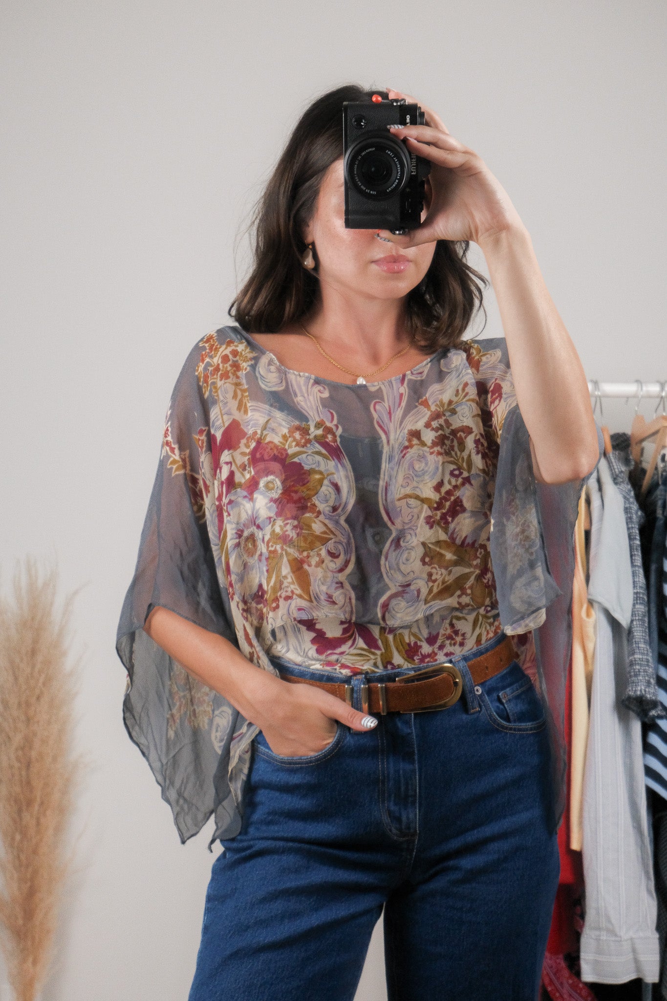 Silk x Patterned Layered Top (S)