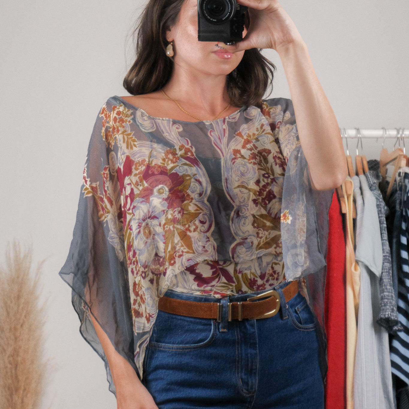 Silk x Patterned Layered Top (S)