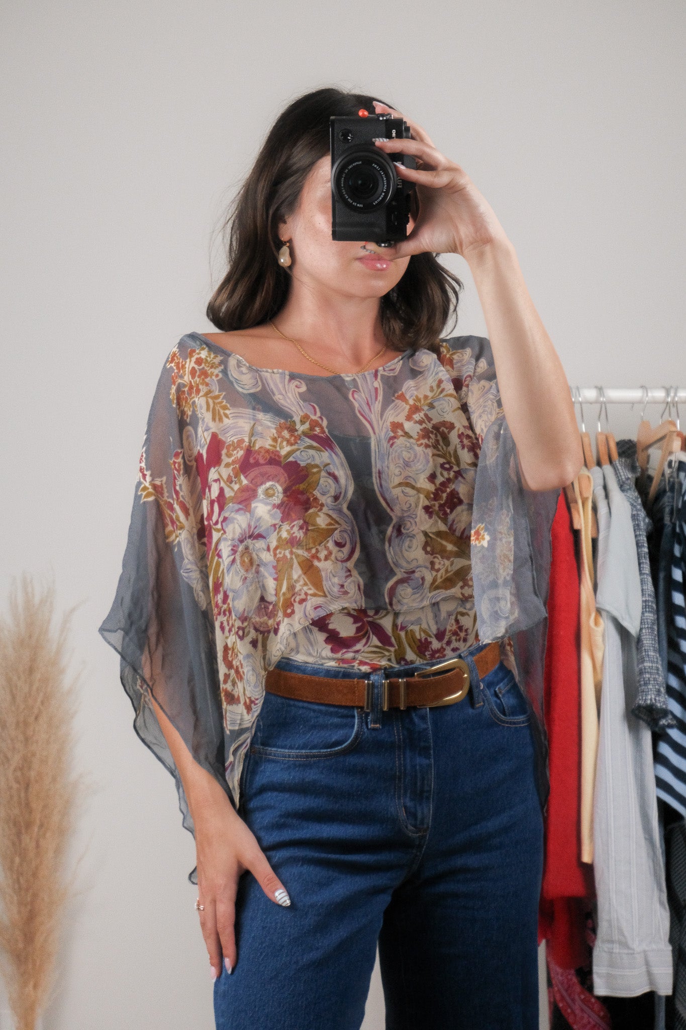 Silk x Patterned Layered Top (S)