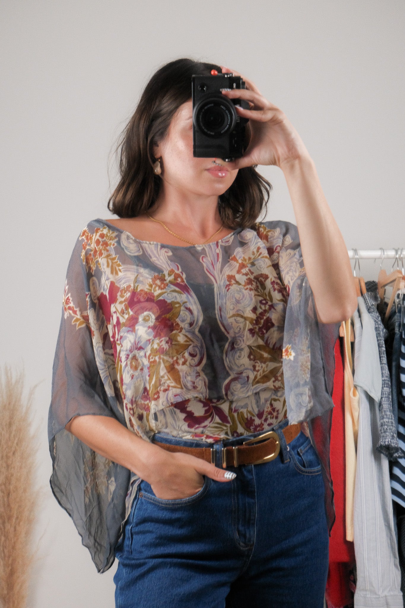 Silk x Patterned Layered Top (S)
