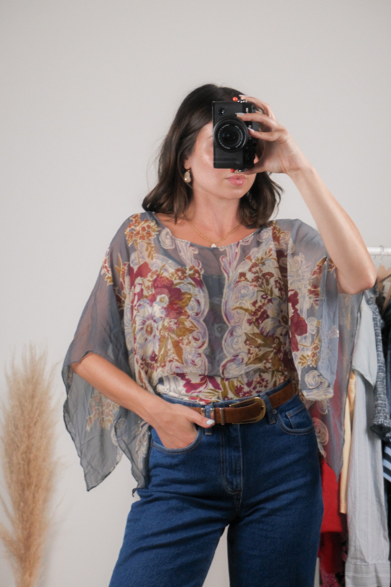Silk x Patterned Layered Top (S)