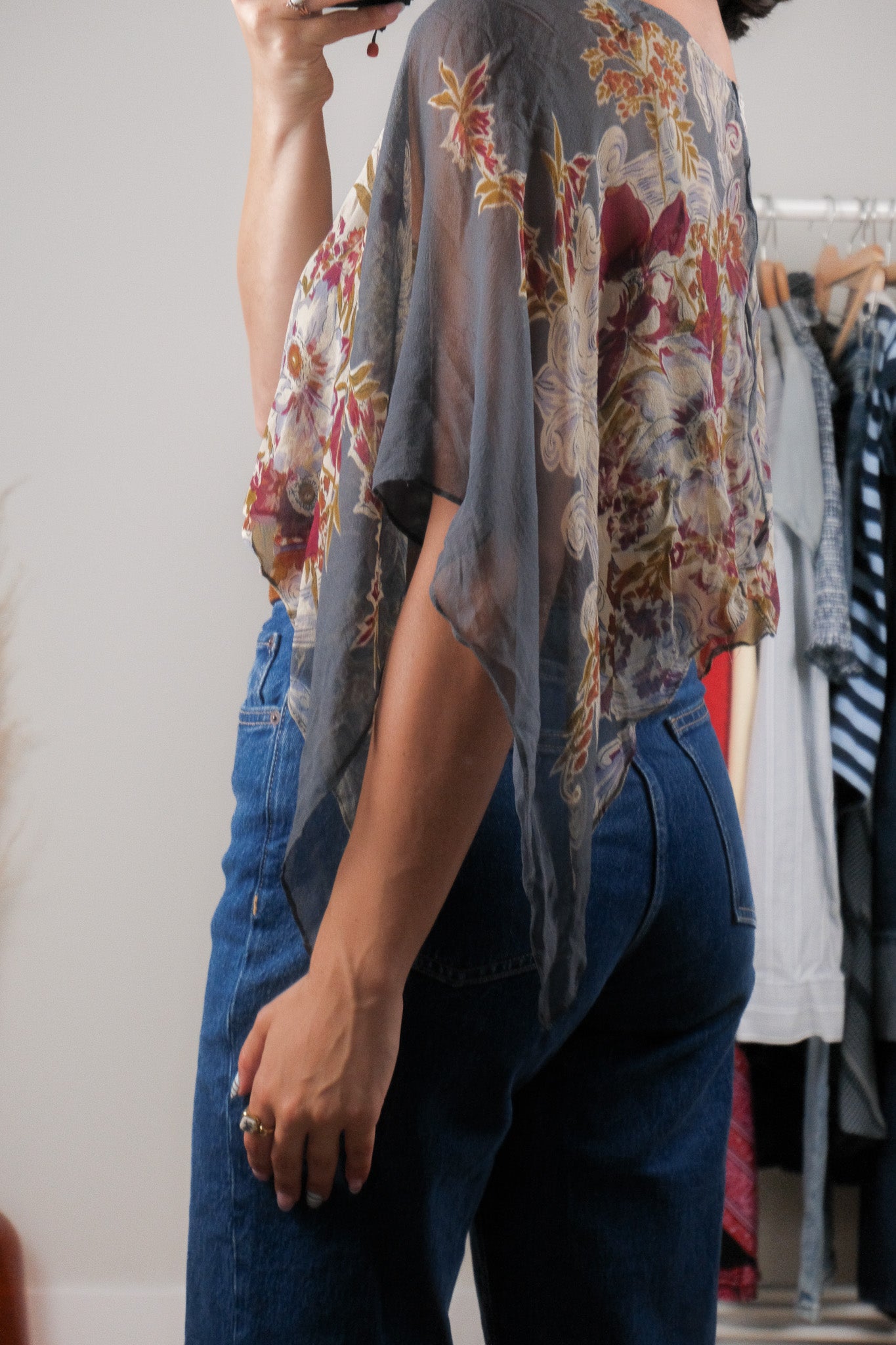Silk x Patterned Layered Top (S)