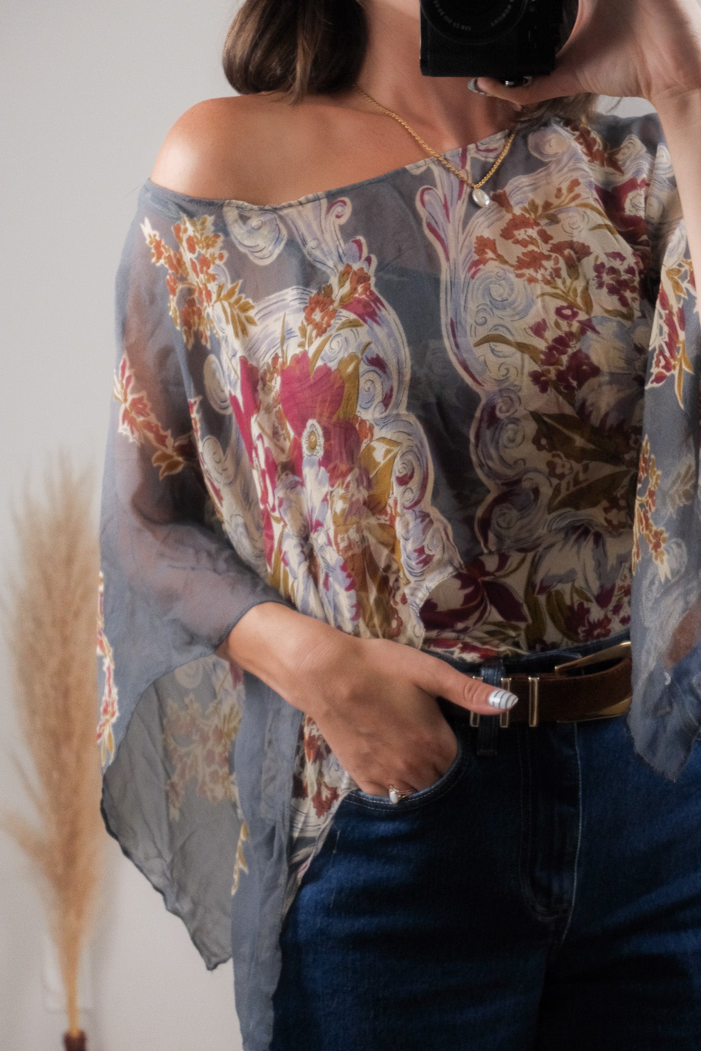 Silk x Patterned Layered Top (S)