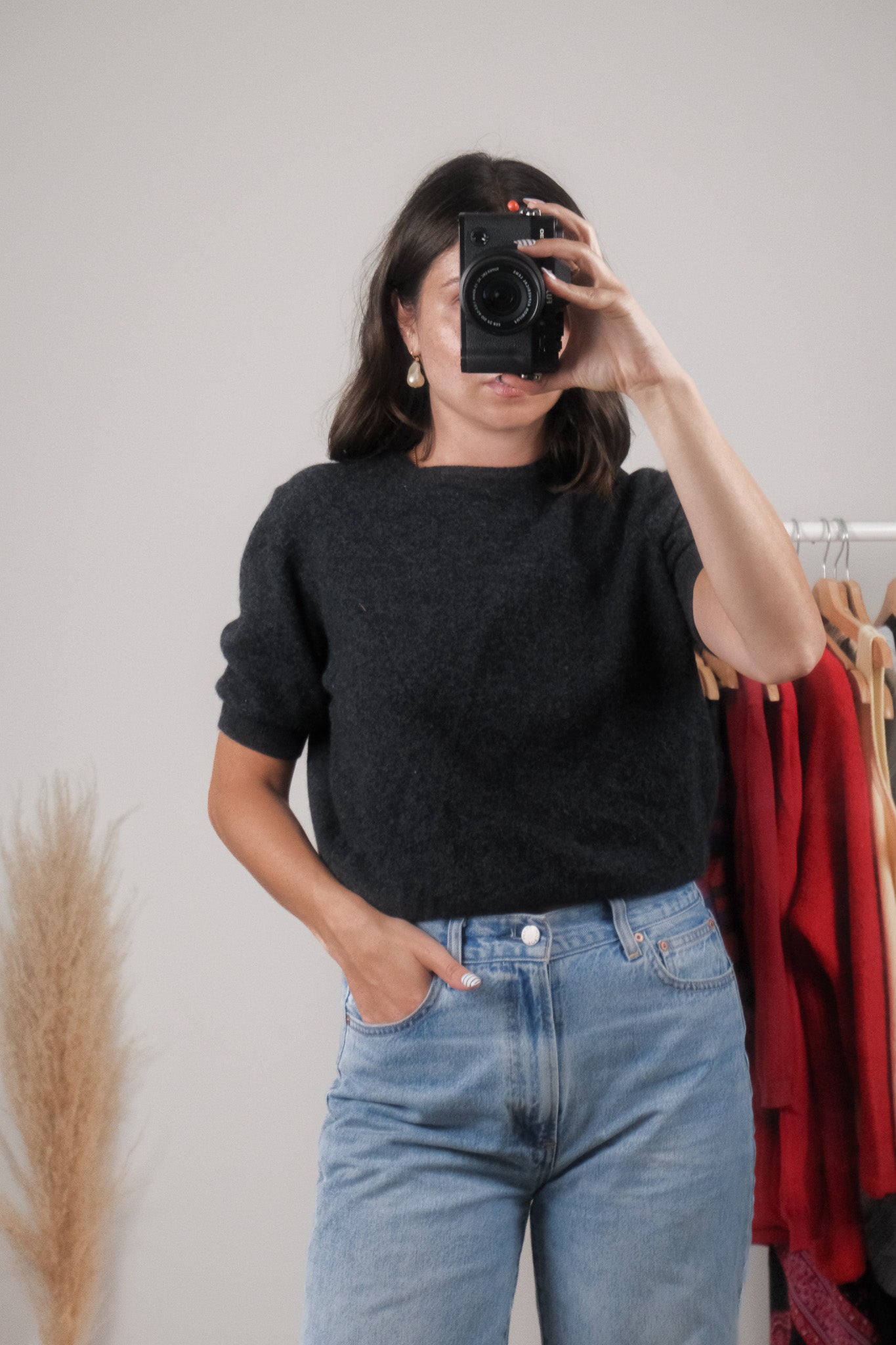 Made in Italy x Vintage x Wool/Angora Short-Sleeve Knit (S/M)