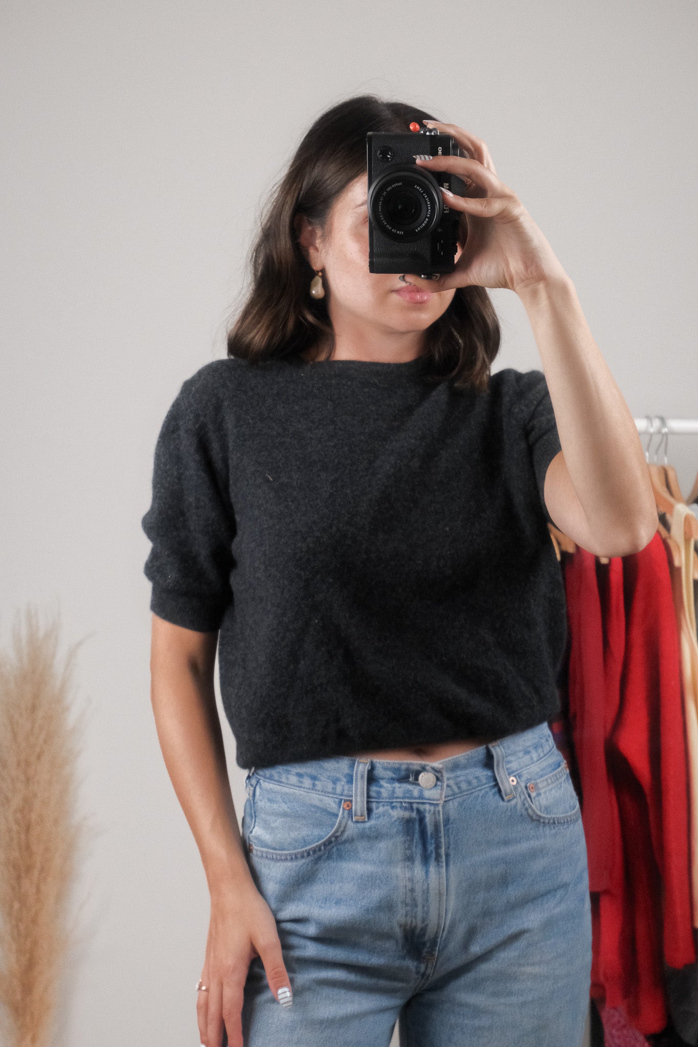Made in Italy x Vintage x Wool/Angora Short-Sleeve Knit (S/M)